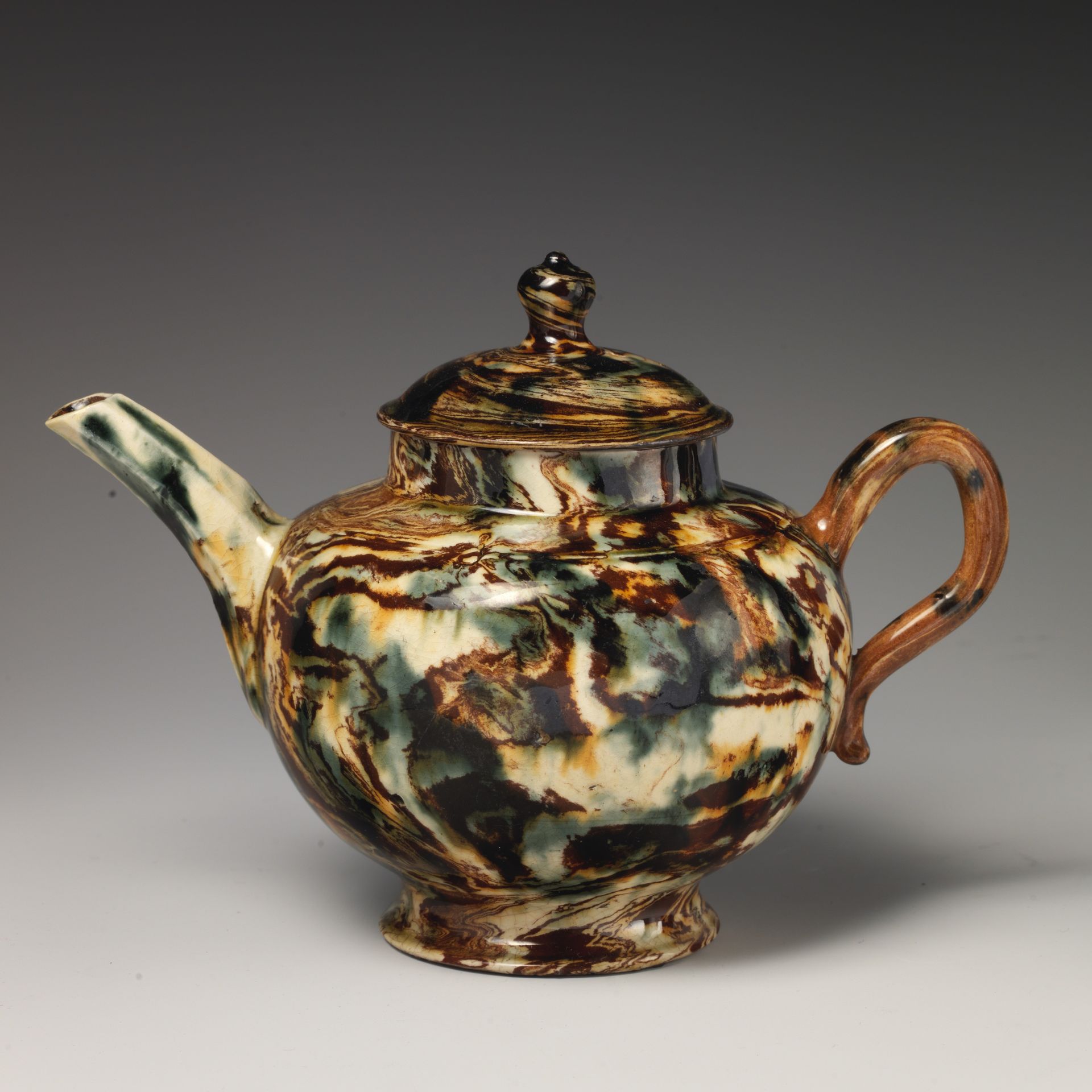 Teapot by Whieldon type