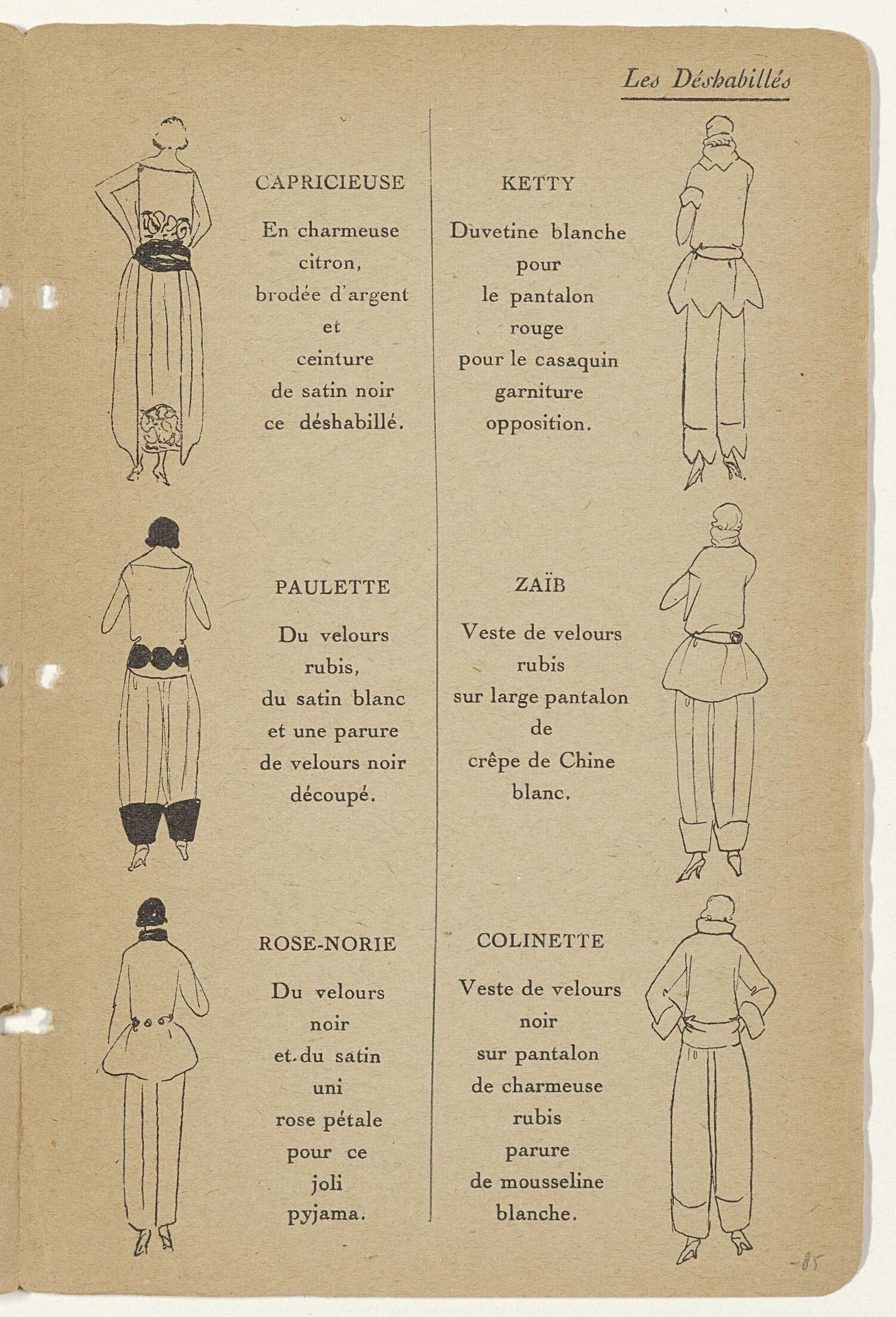 Toujours Chic Hiver 1921-1922: index by G-P. Joumard