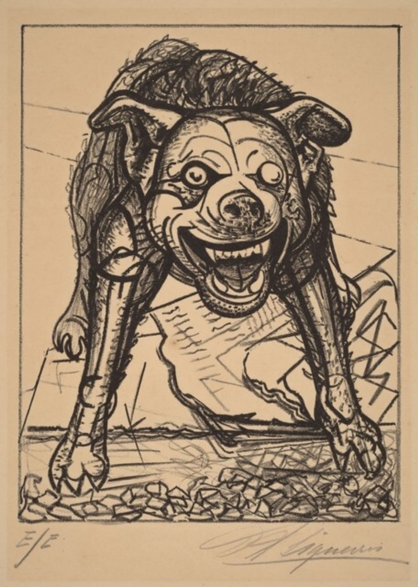 Dog or Guardian of the Peace (Perro o Guardián de la paz) by David Alfaro Siqueiros