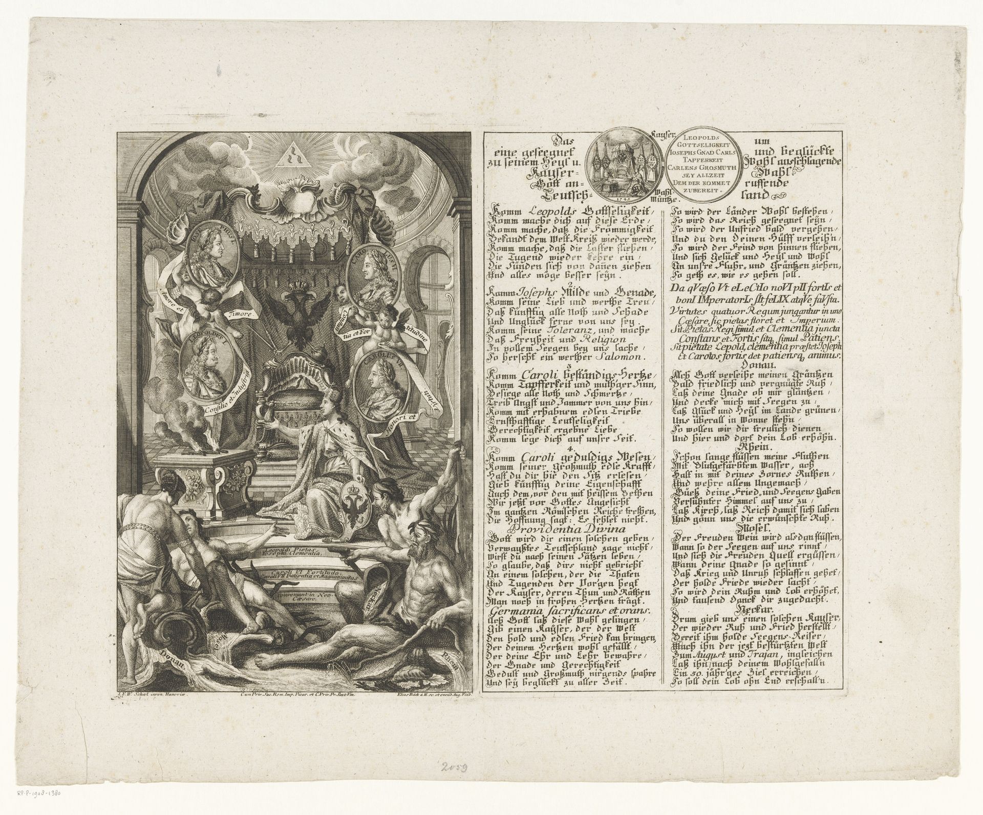Allegorie op het Rooms-Duitse keizerschap by Elias Baeck