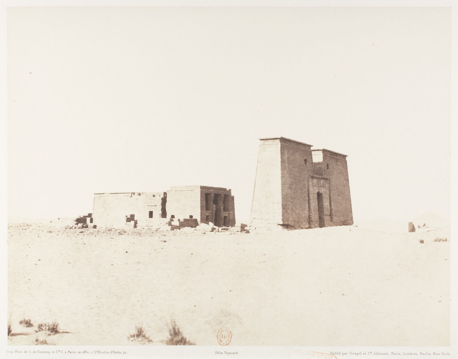 Dakkeh (Pselcis), Vue Générale du Temple by Félix Teynard