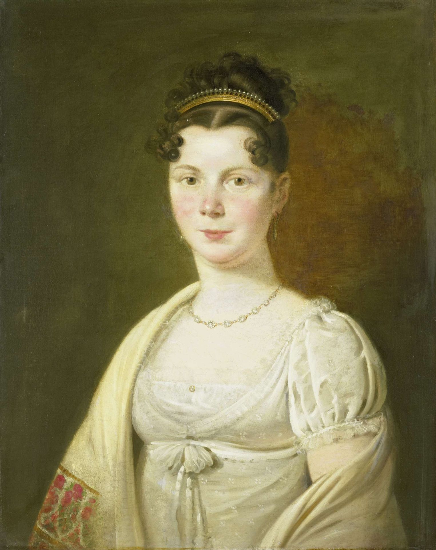 Portrait of Wilhelmina Maria Haack (1786-1857), fourth Wife of Gerrit Verdooren by Adriaan de Lelie