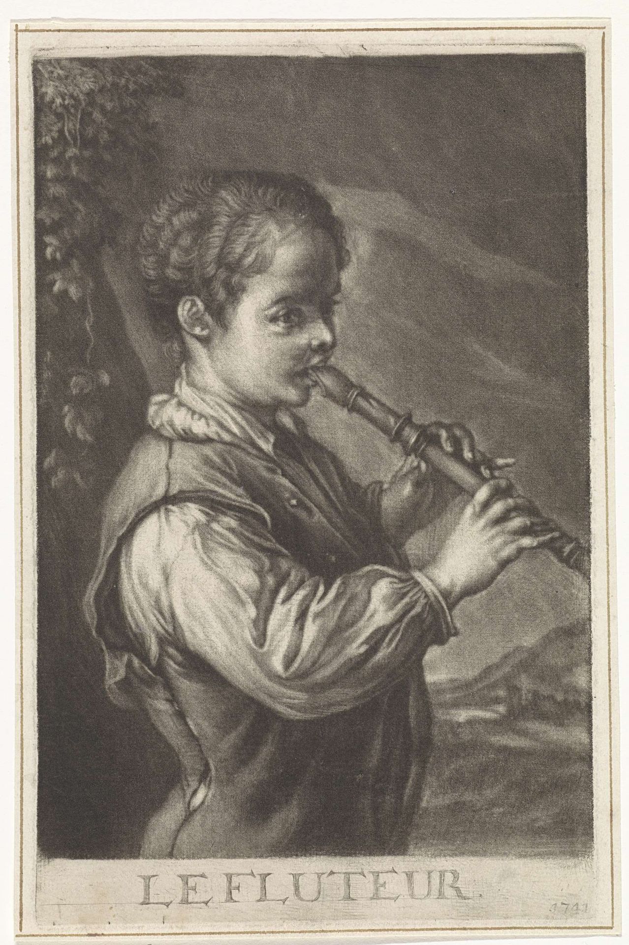 Fluitspeler by Johannes de (II) Groot