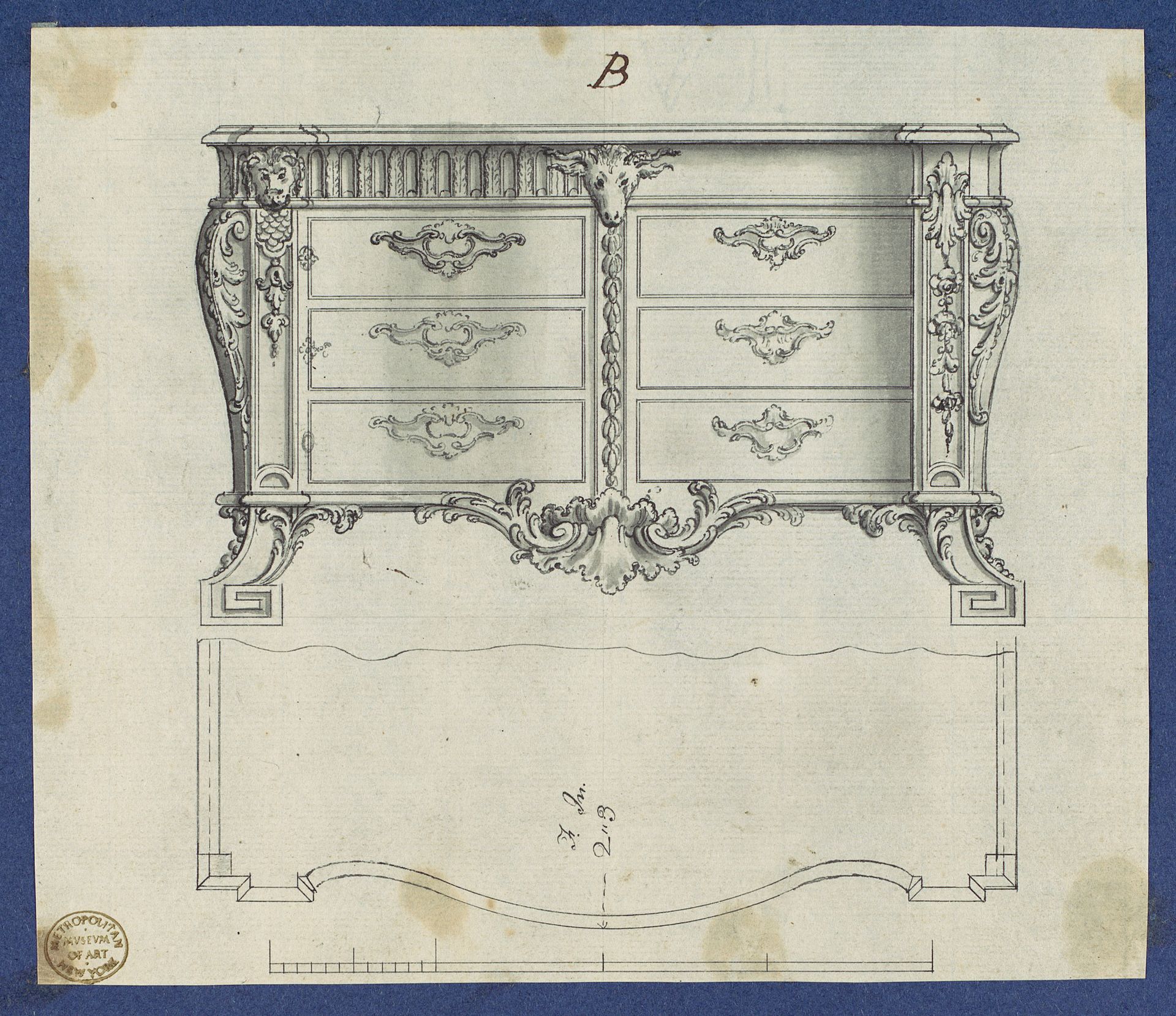French Commode, from Chippendale Drawings, Vol. II by Thomas Chippendale
