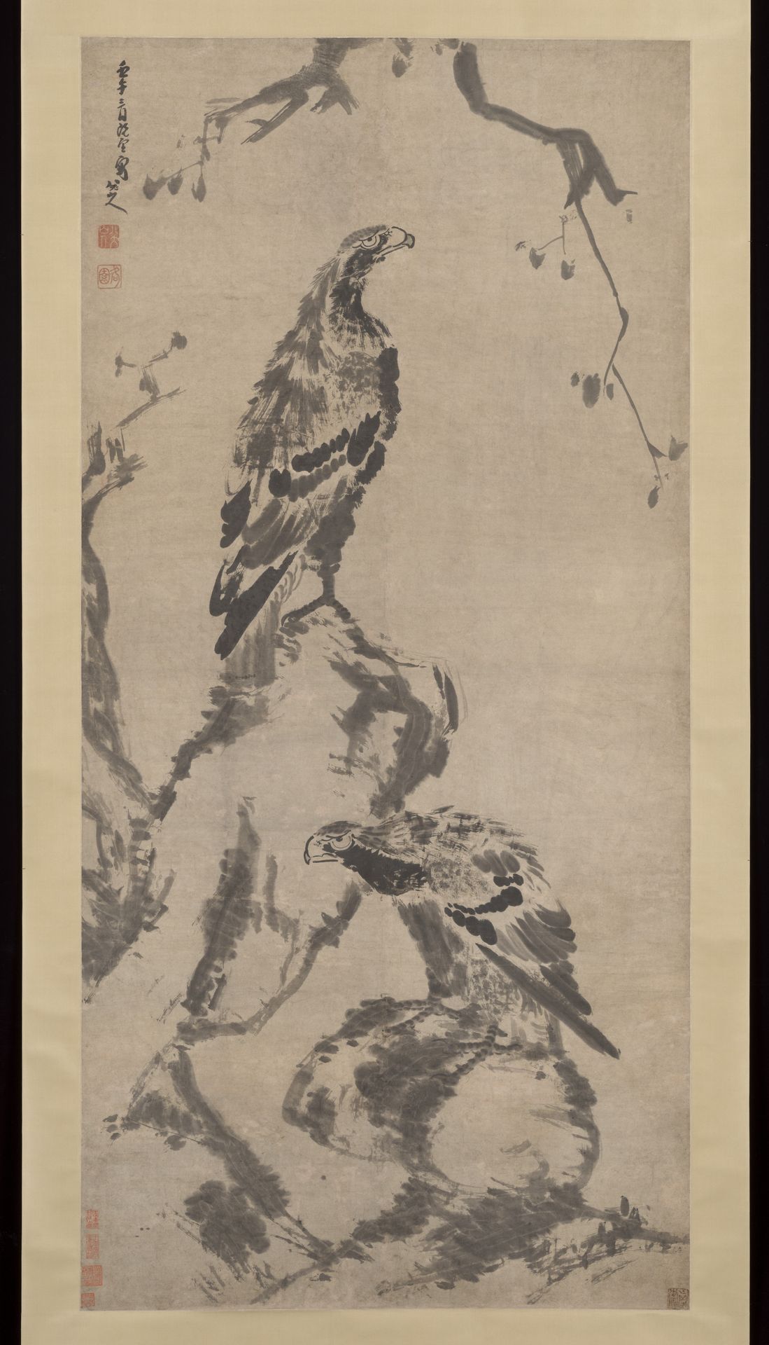 Two eagles by Bada Shanren