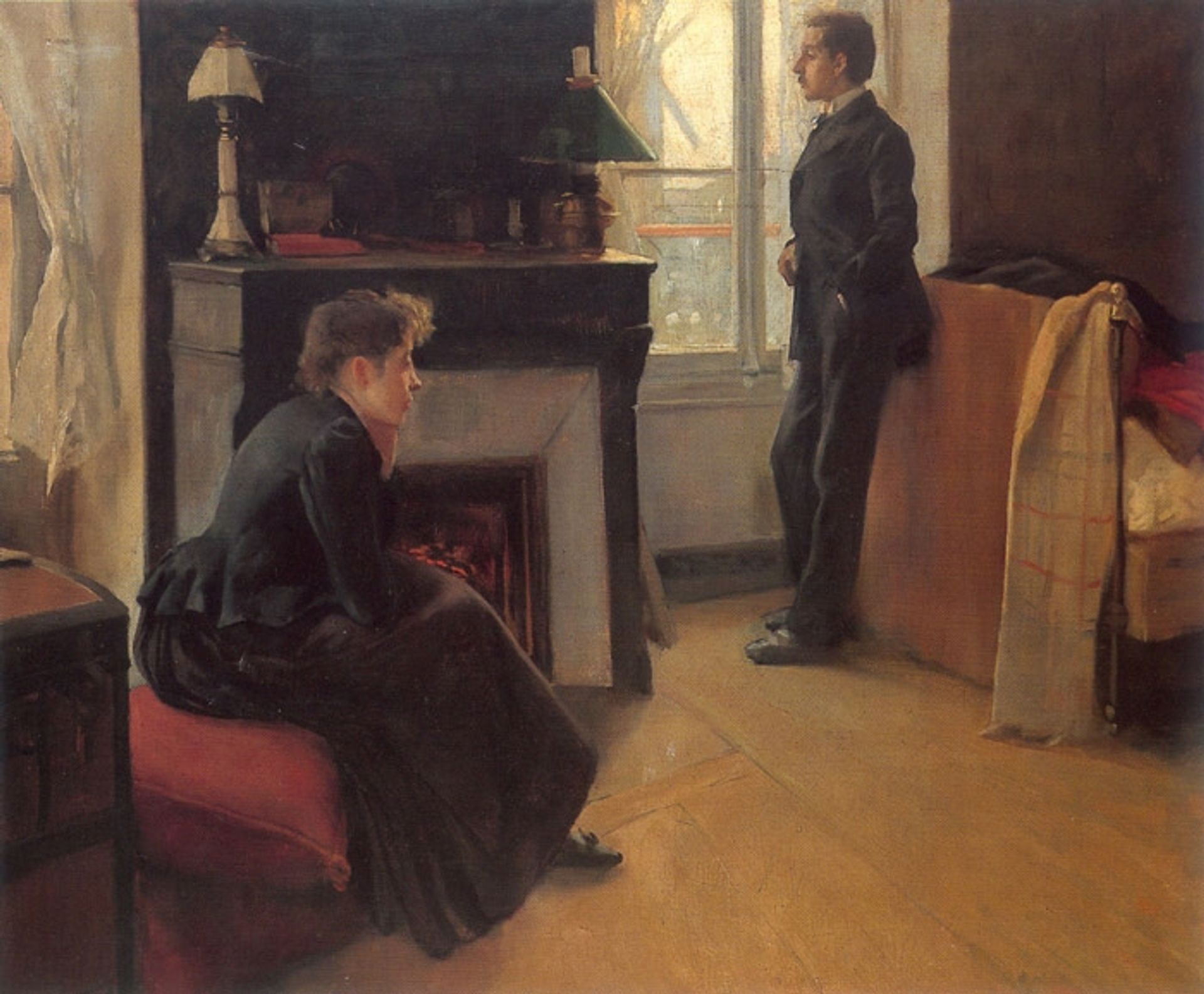 Summer shower by Santiago Rusiñol