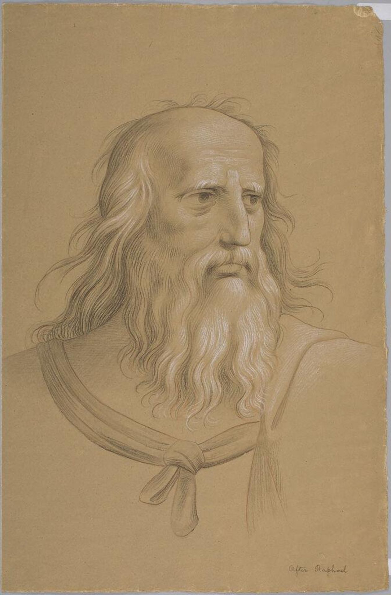 Head of Plato, after "The School of Athens" by Raphael by Attributed to August Temmel