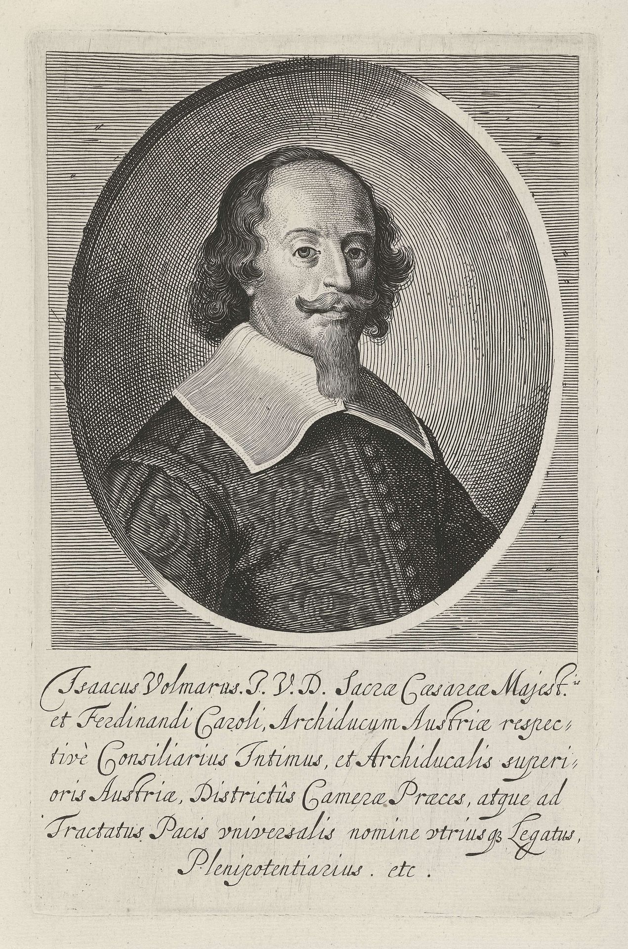 Portret van Isaak Volmar by Pieter Nolpe