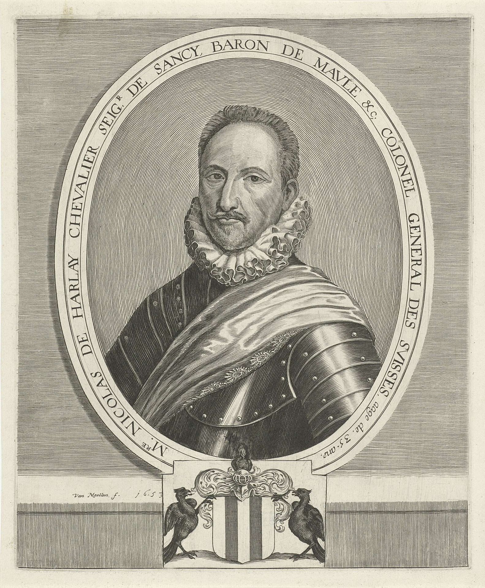 Portret van Nicolas de Harlay de Sancy by Theodor van (II) Merlen