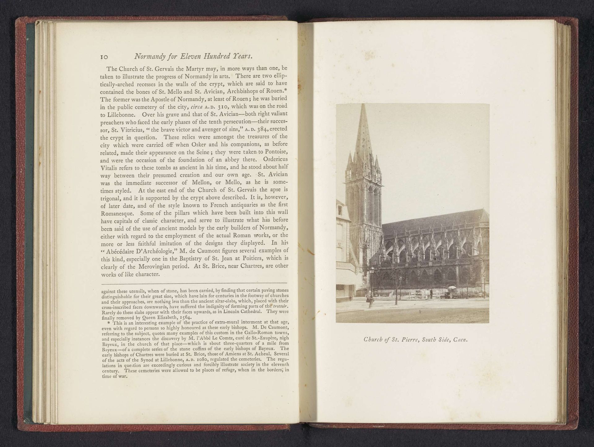 Church of St. Pierre, south side, Caen by Joseph Cundall