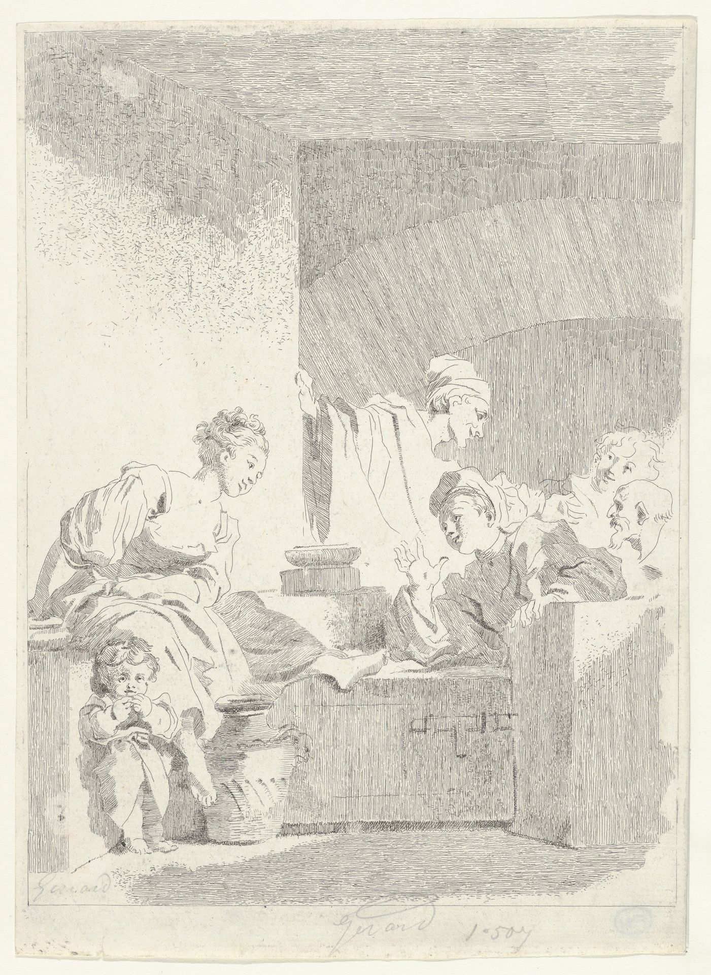 Interior by Jean-Honoré Fragonard