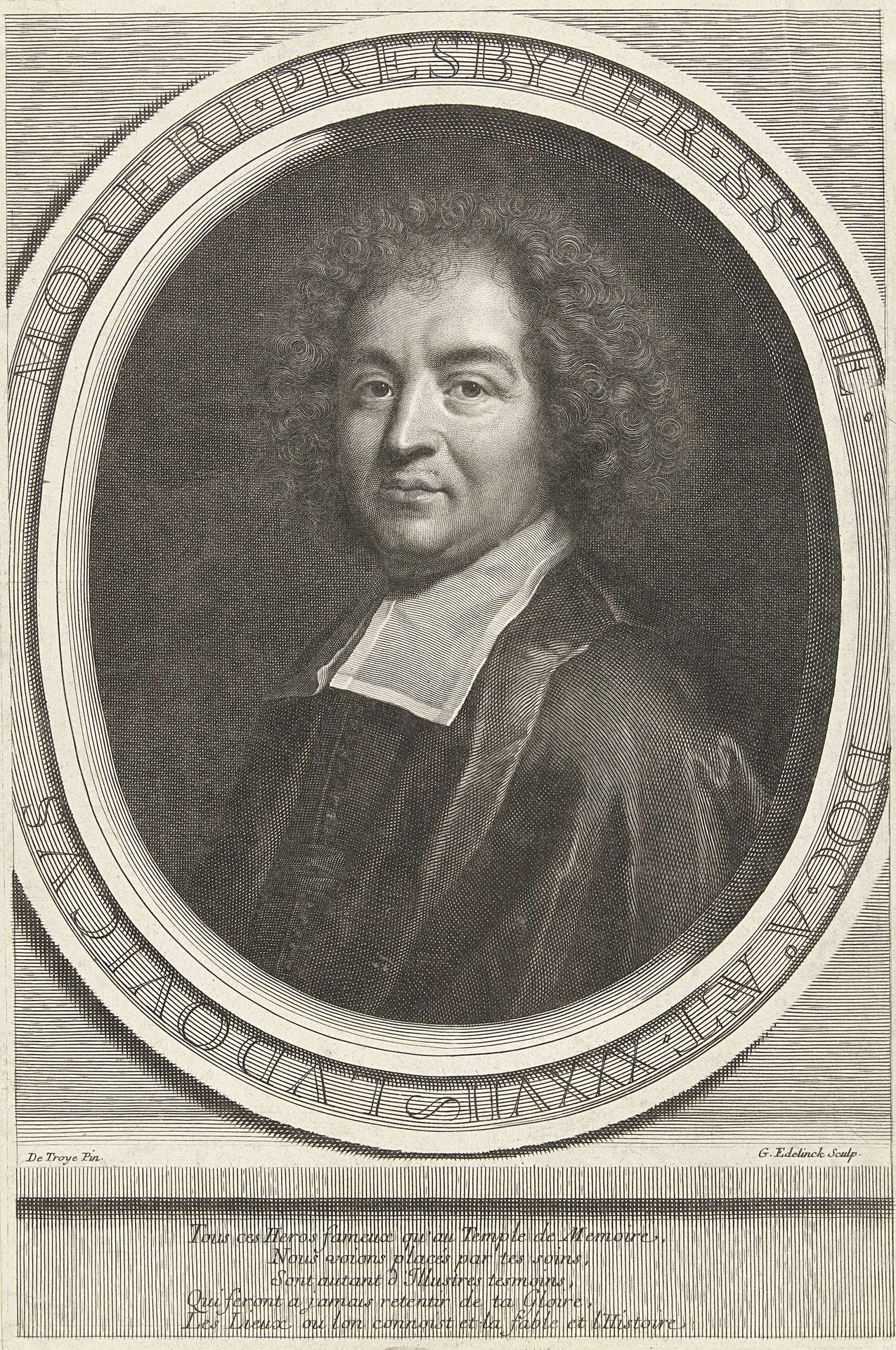 Portret van Louis Moreri by Gérard Edelinck