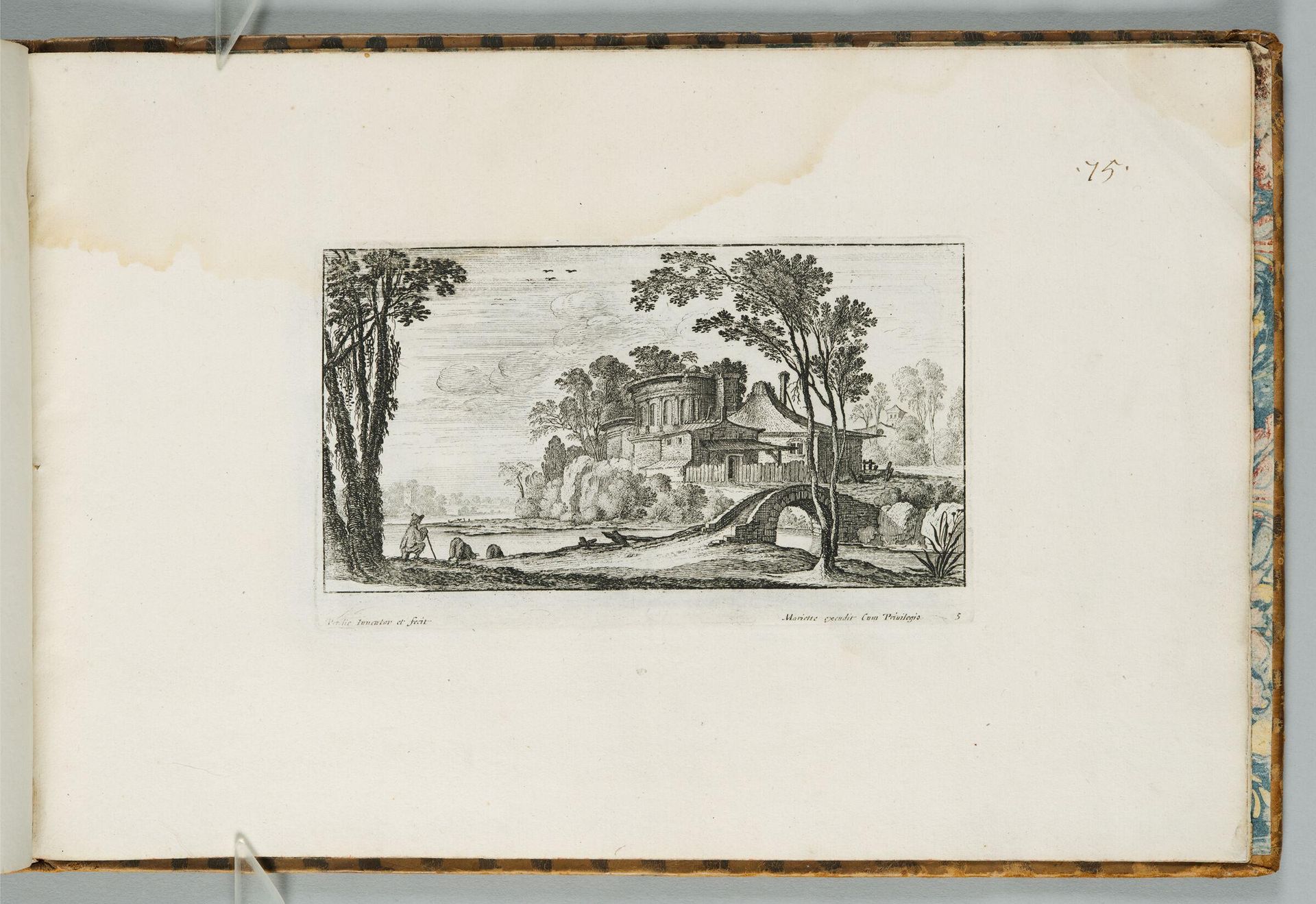 Landscape with a Farmstead Built on a Classical Ruin by Adam Perelle