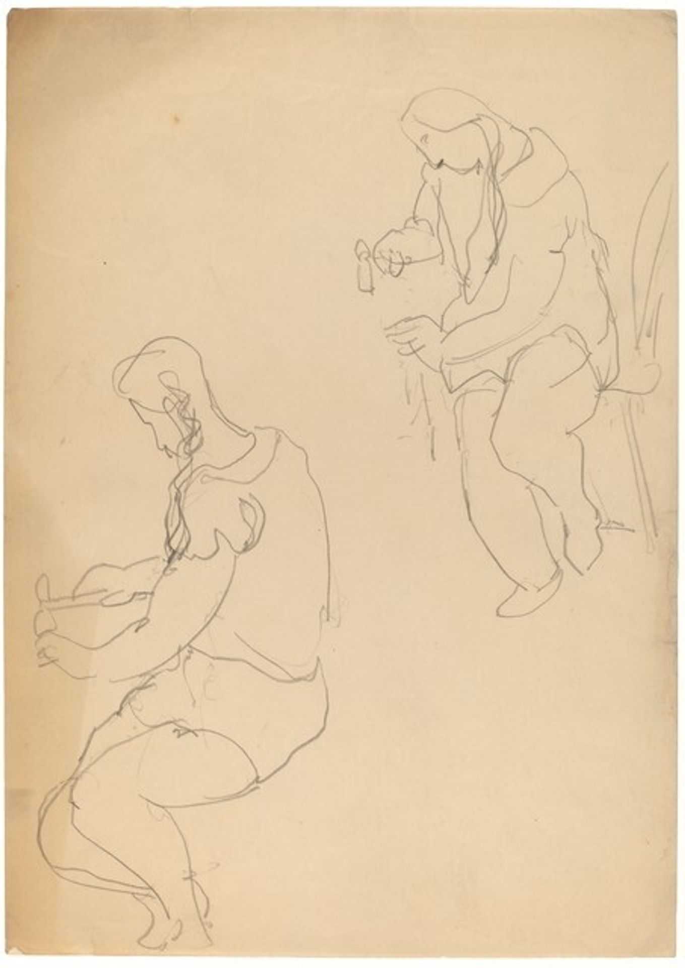 Studies of a Seated Figure Using a Hammer by Mark Rothko
