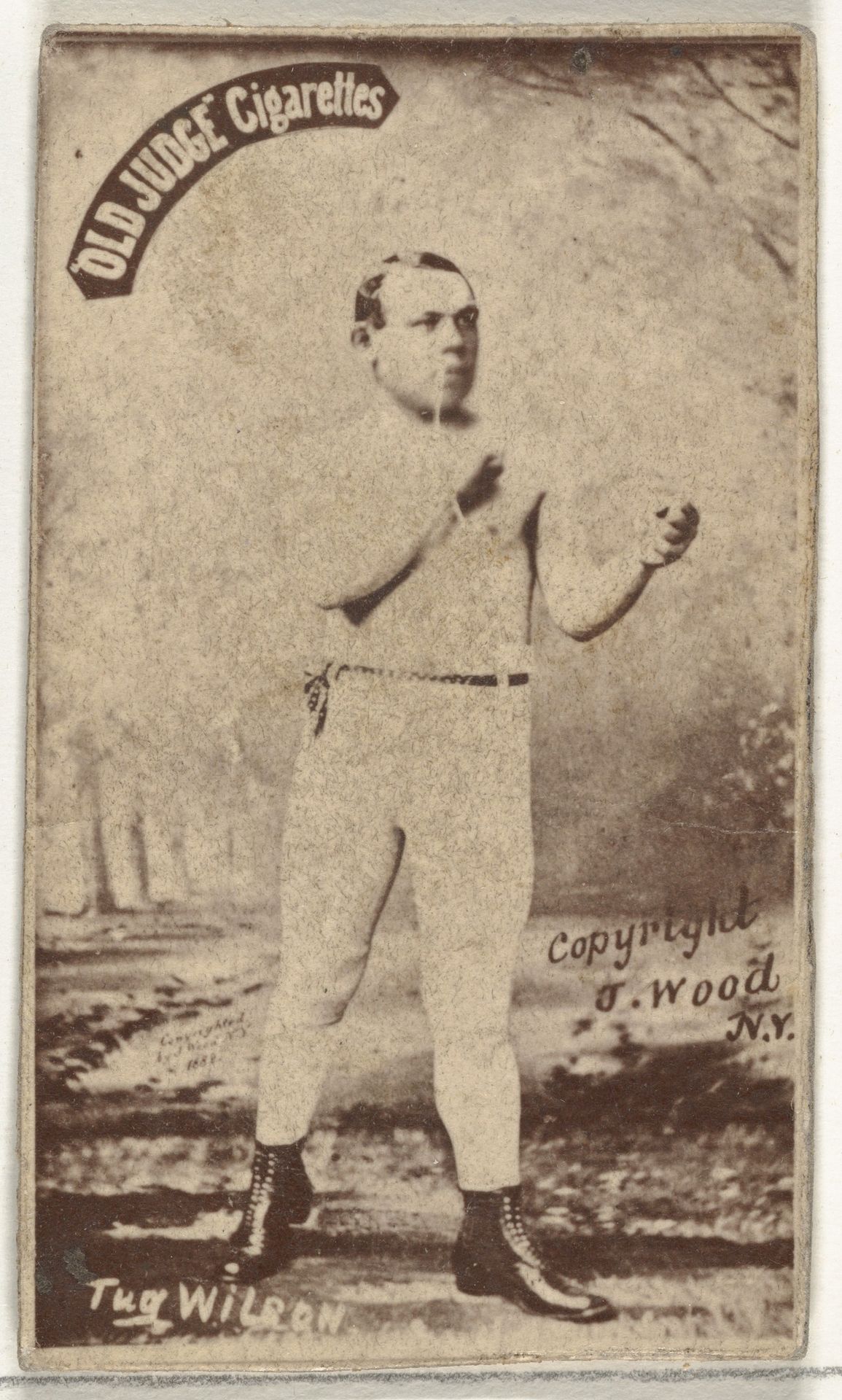 Tug Wilson, from the Celebrities and Prizefighters series (N174) for Old Judge Cigarettes by Goodwin & Company