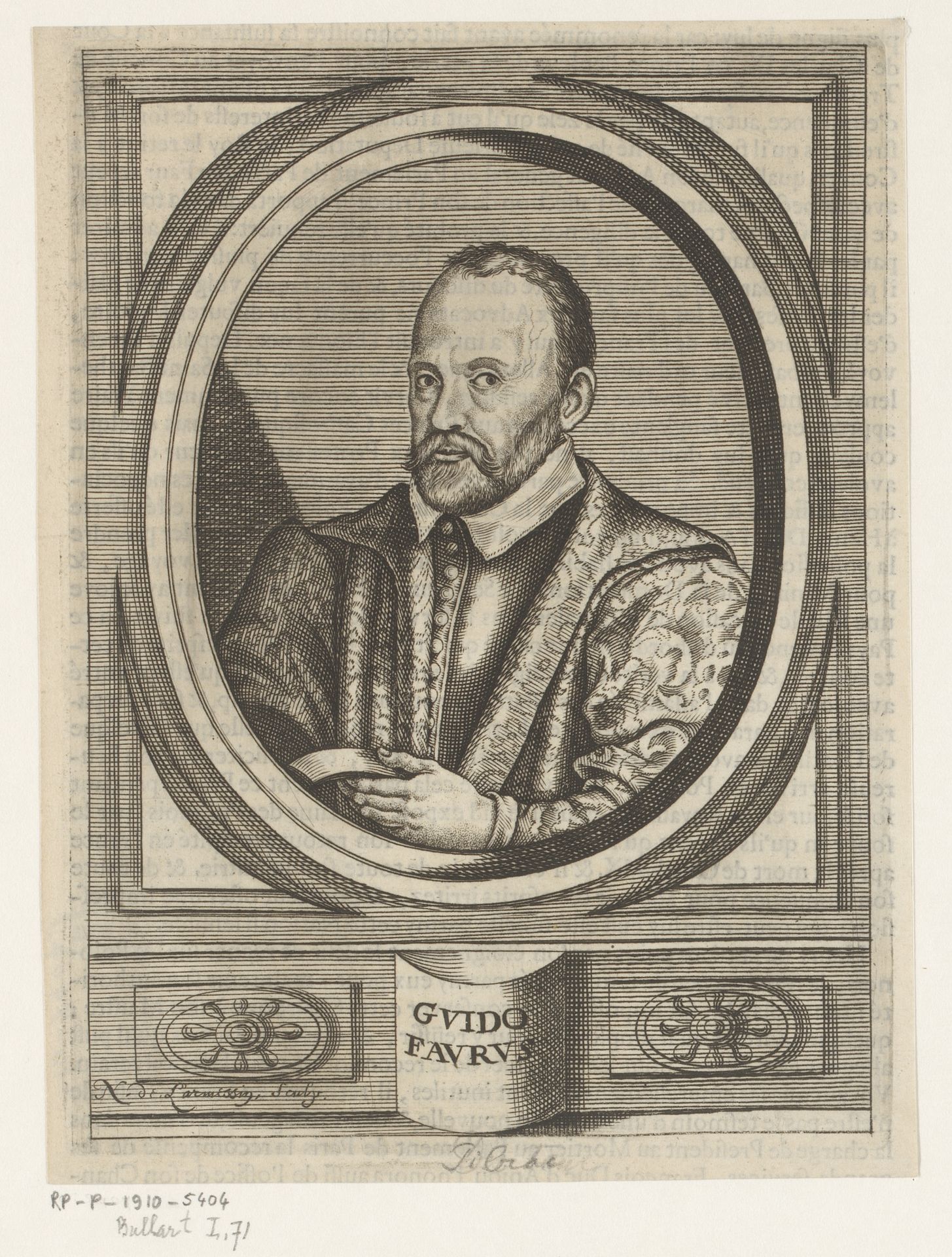 Portret van Guy Du Faur, Seigneur de Pibrac by Nicolas de (I) Larmessin