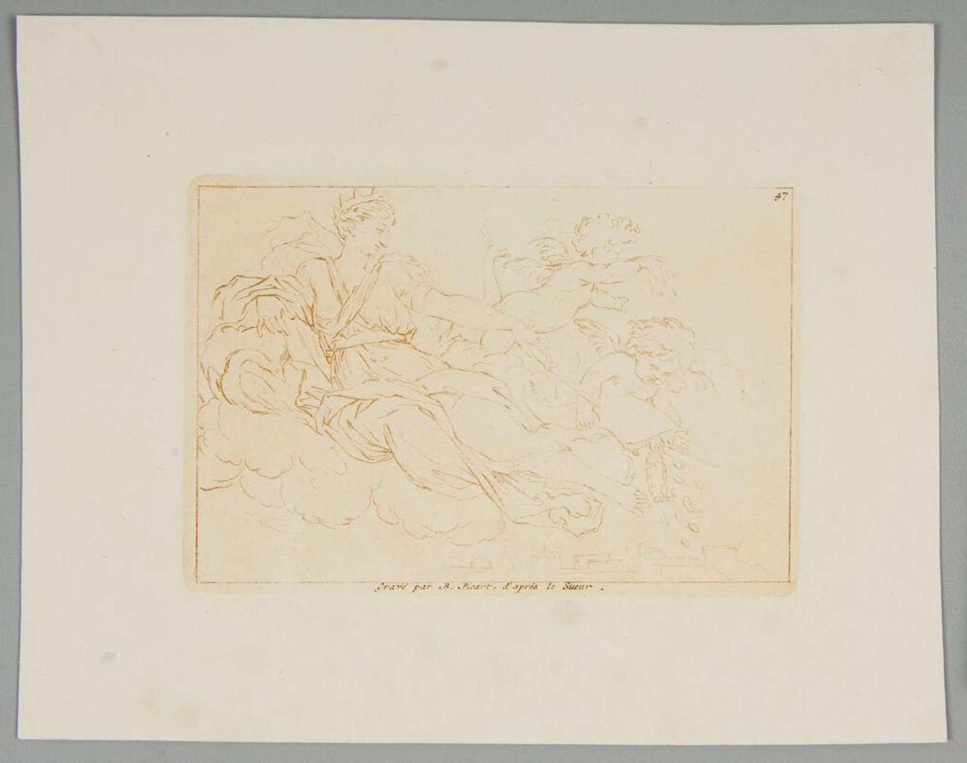 Hera in the Clouds Accompanied by Cupids by Bernard Picart