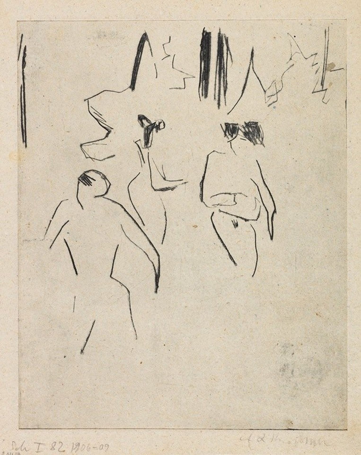 Moritzburger Badende im Gestrüpp by Ernst Ludwig Kirchner