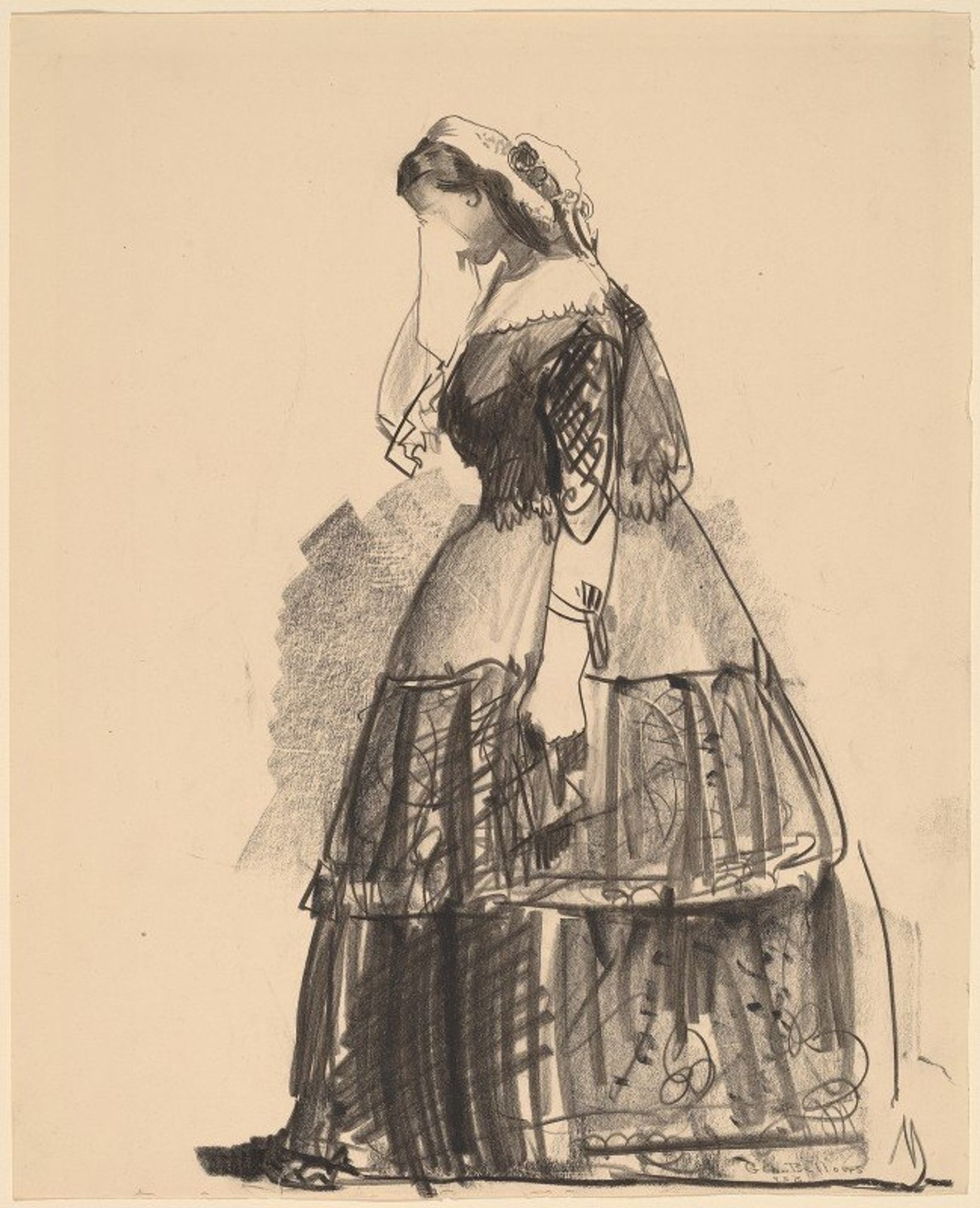 Lady of 1860 – The Actress by George Wesley Bellows