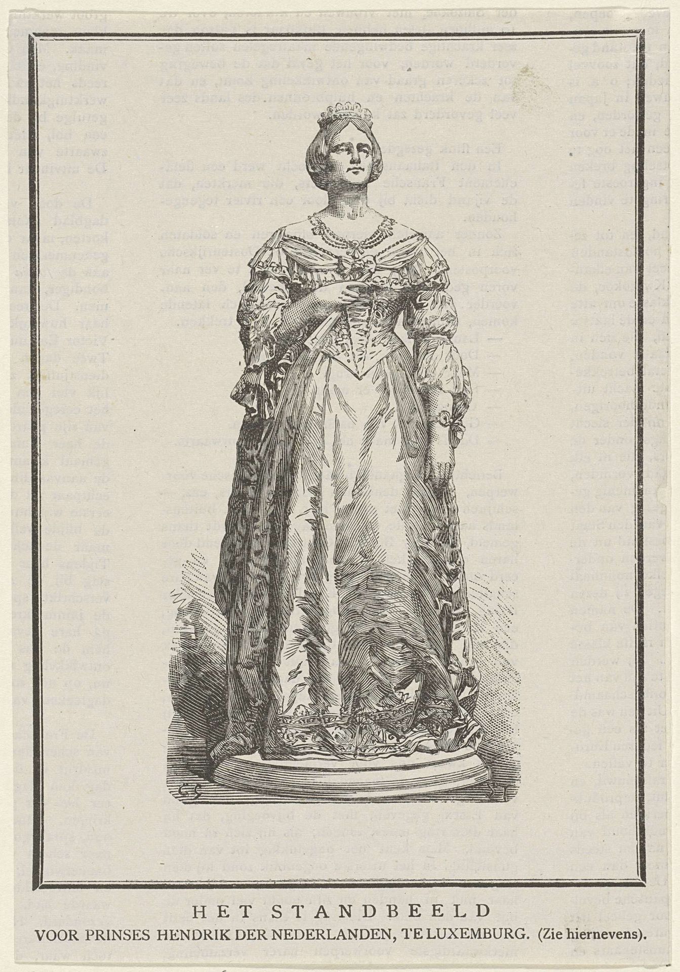 Standbeeld van Maria van Pruisen te Luxemburg by Monogrammist CGST