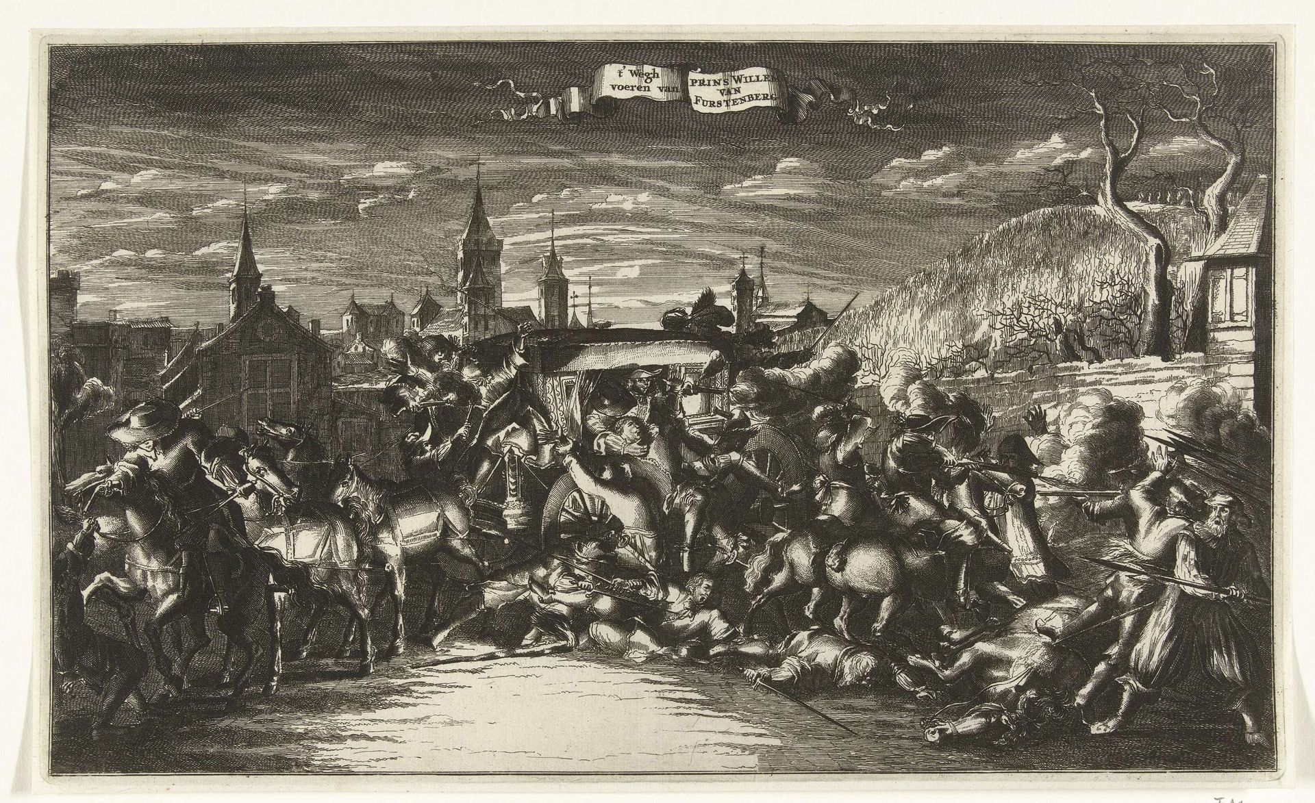 Gevangenneming van prins Wilhelm von Fürstenberg, 1674 by Anonymous