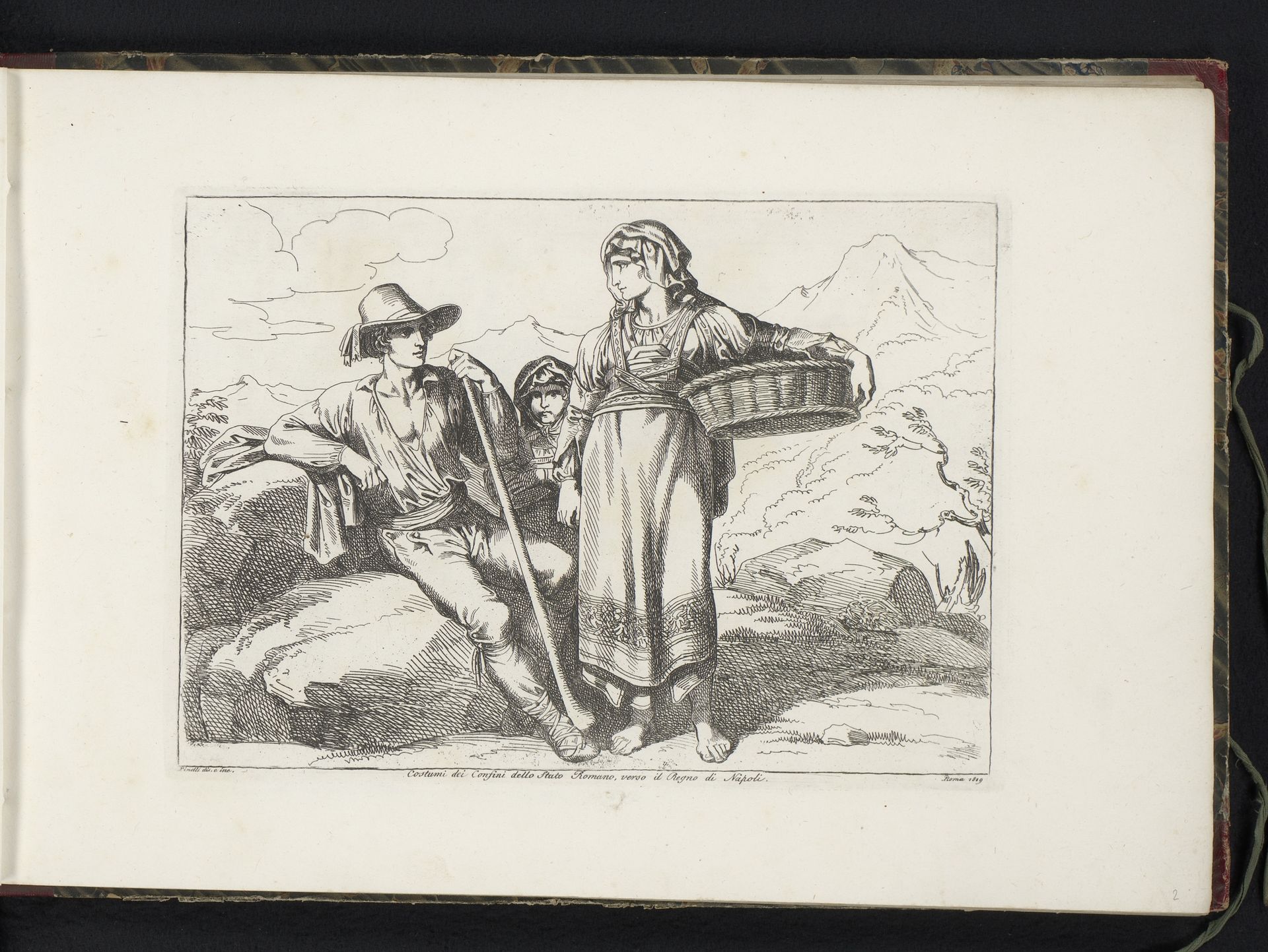Gezin uit de omgeving van Rome by Bartolomeo Pinelli