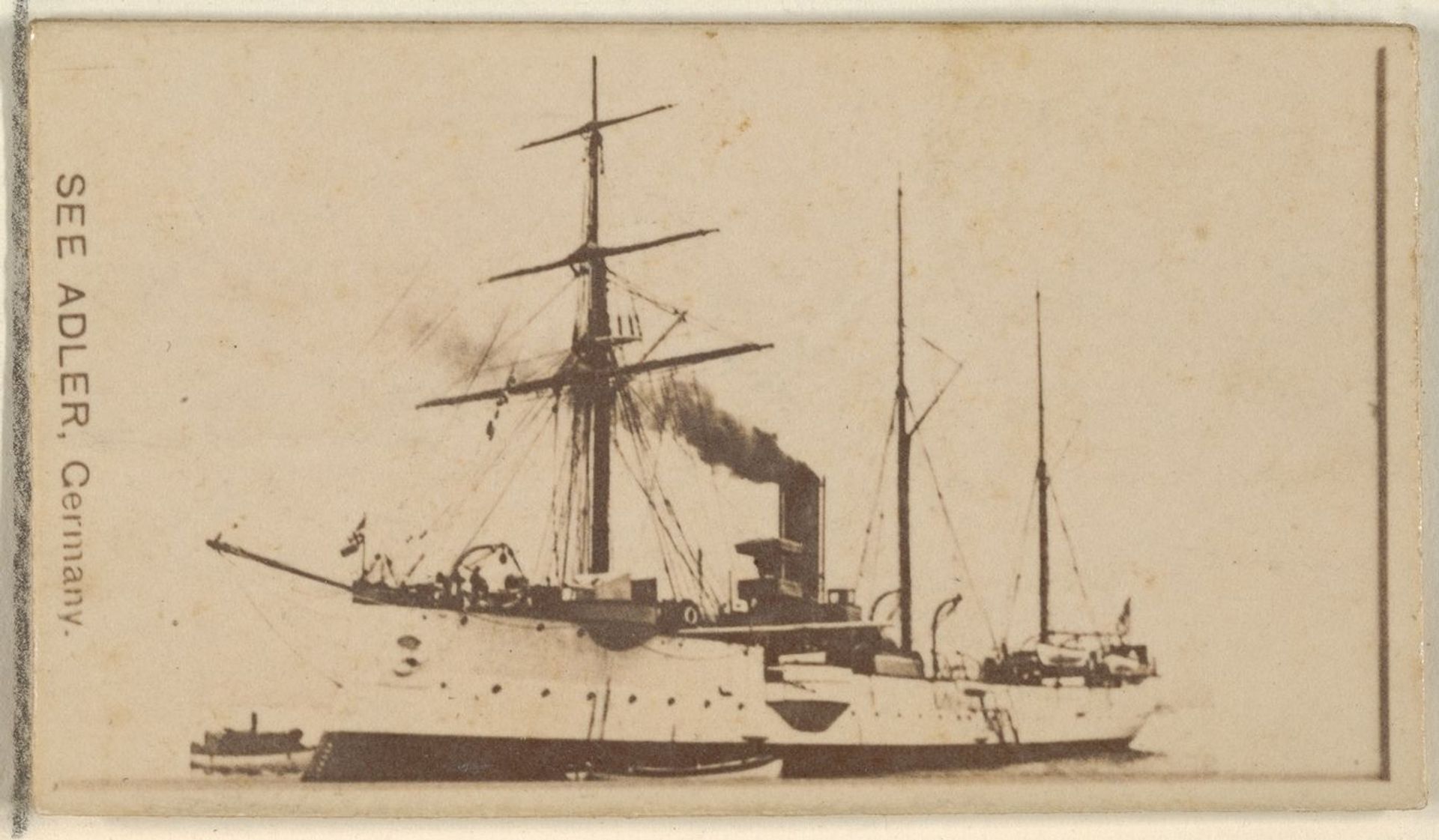 See Adler, Germany, from the Famous Ships series (N50) for Virginia Brights Cigarettes by Allen & Ginter