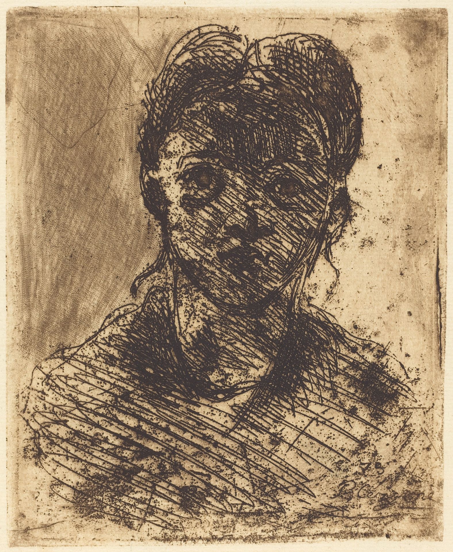 Bust of a Girl by Paul Cézanne