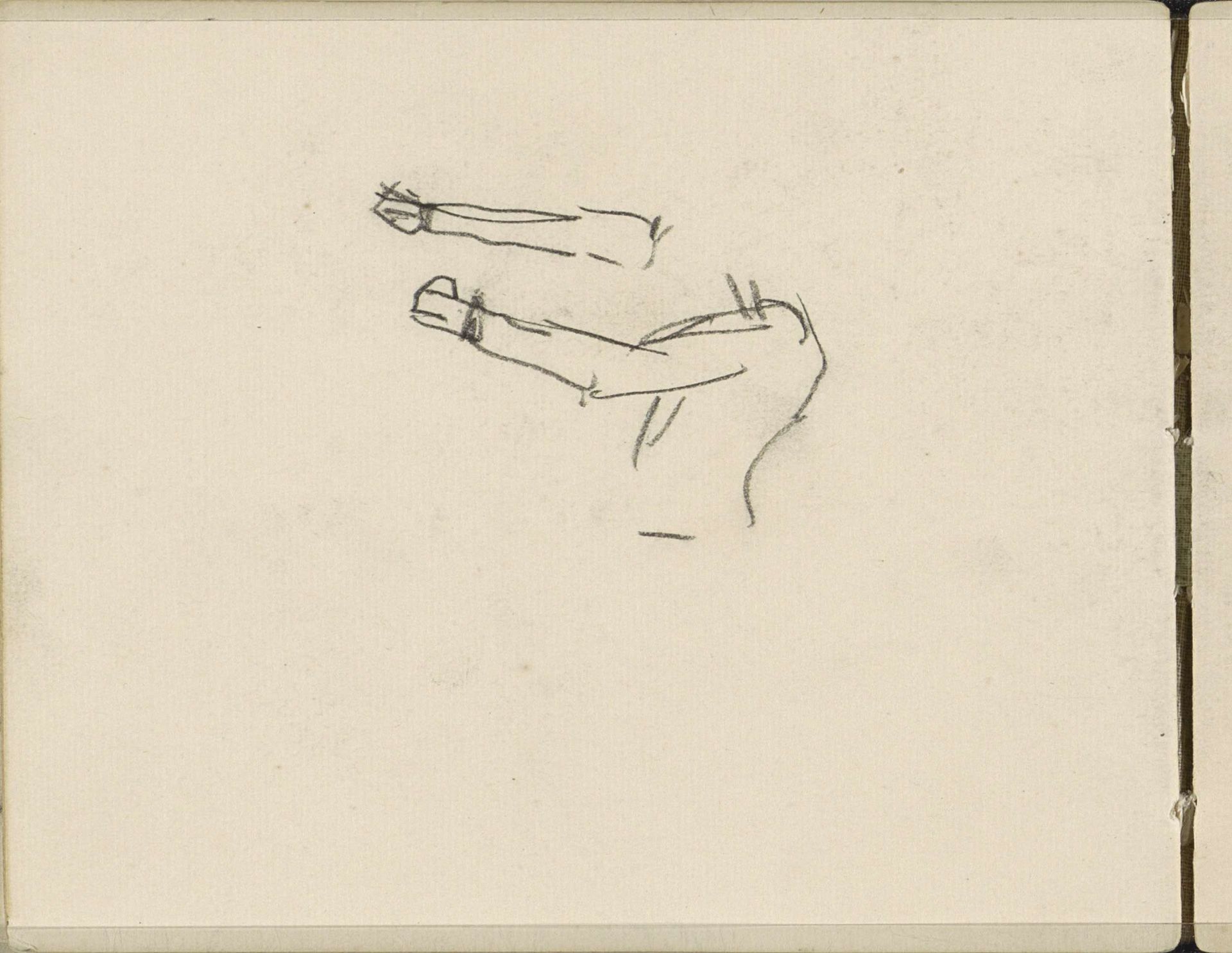 Figuur met uitgestrekte armen by George Hendrik Breitner