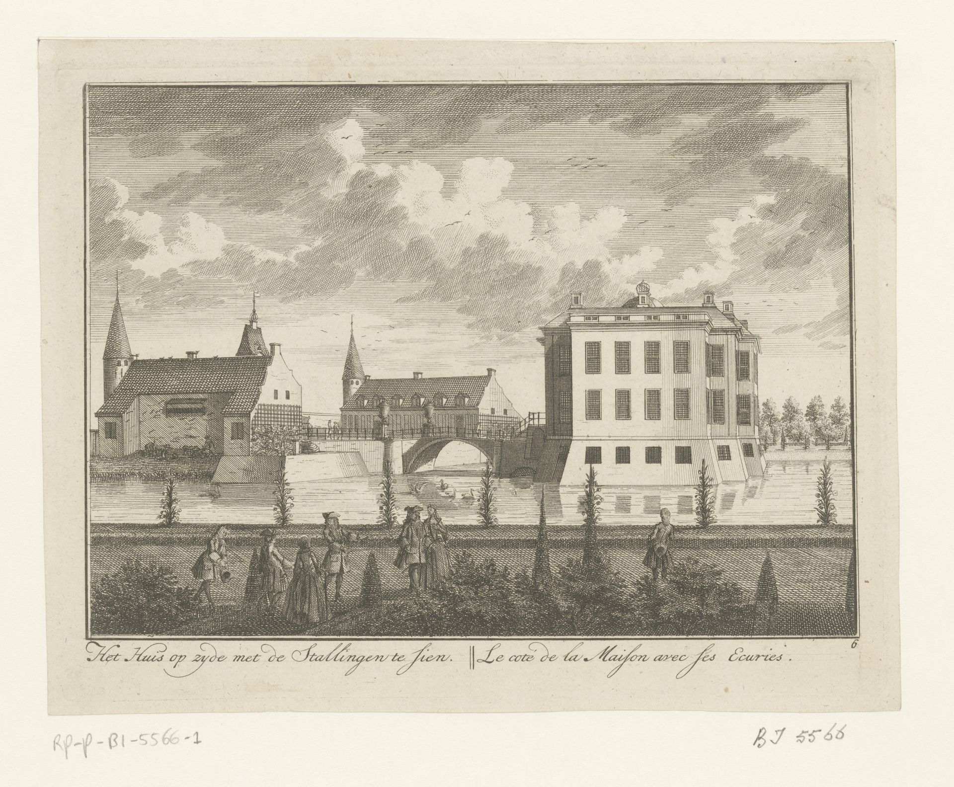Gezicht op de zijgevel van Kasteel Middachten by Hendrik de Leth