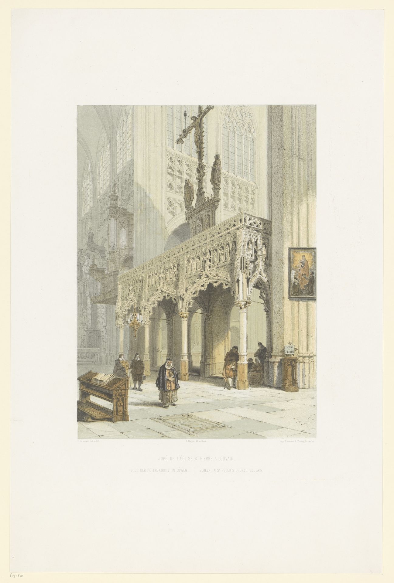 Oksaal in de Sint-Pieterskerk te Leuven by François Stroobant