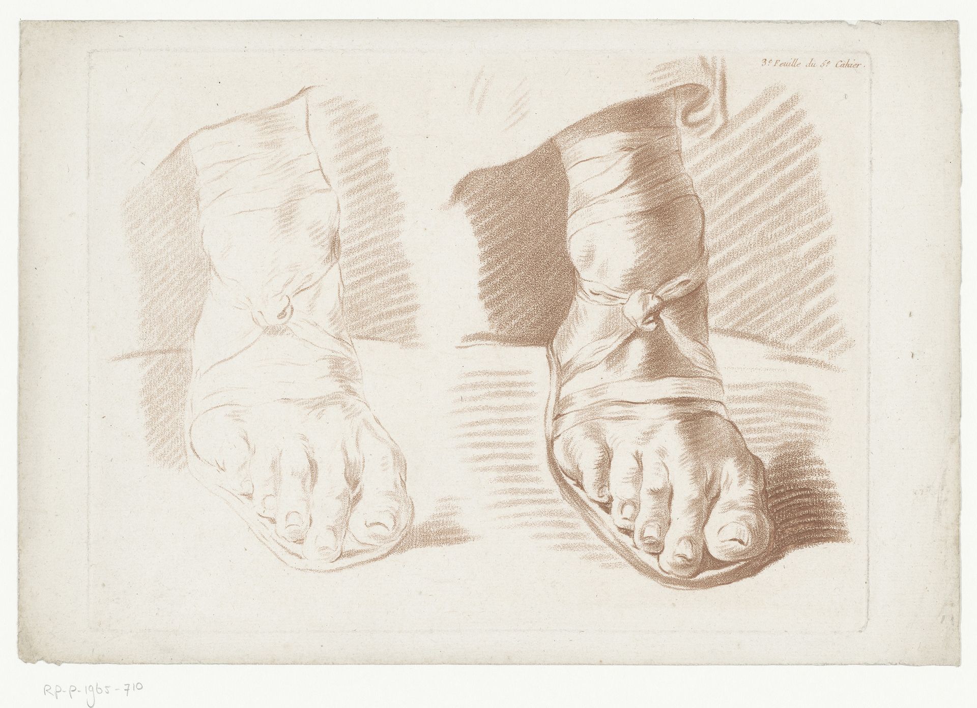 Twee voeten in sandalen by Jean François Janinet