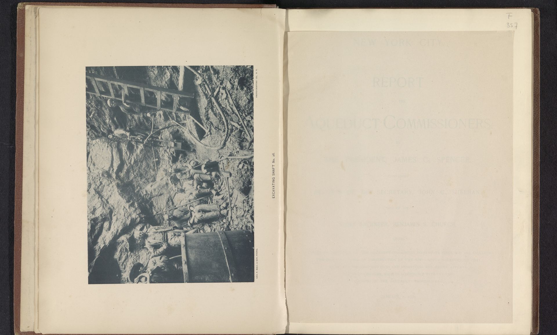 Excavating shaft No. 26 by George P. Hall & Son
