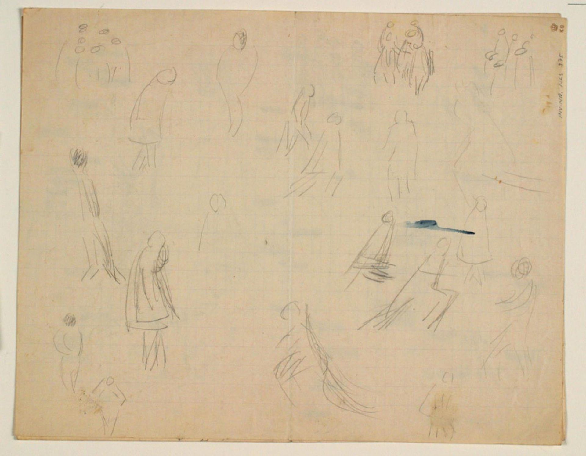 Skitser af figurer i bevægelse by Niels Larsen Stevns