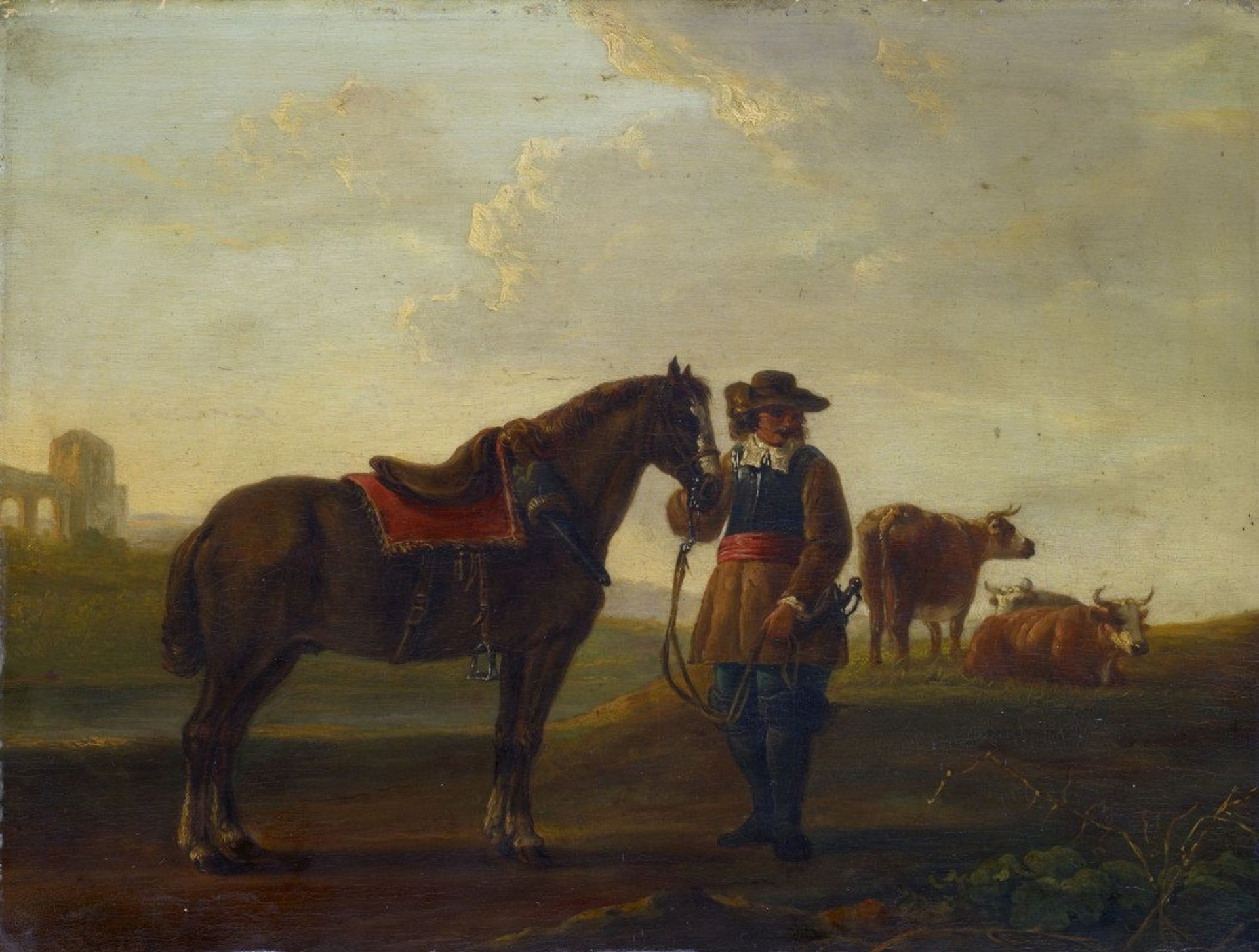 Officer with Horse by Aelbert Cuyp