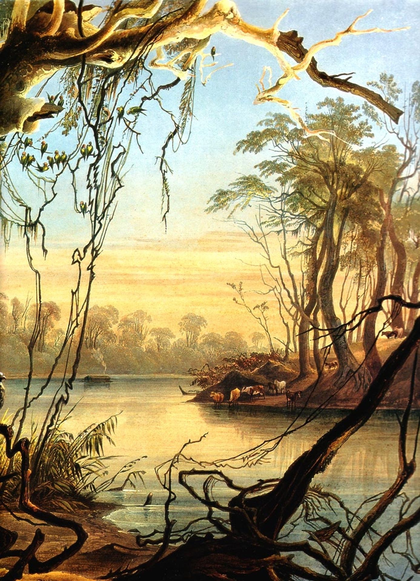Mouth of the Wabash [ Indiana ] by Karl Bodmer