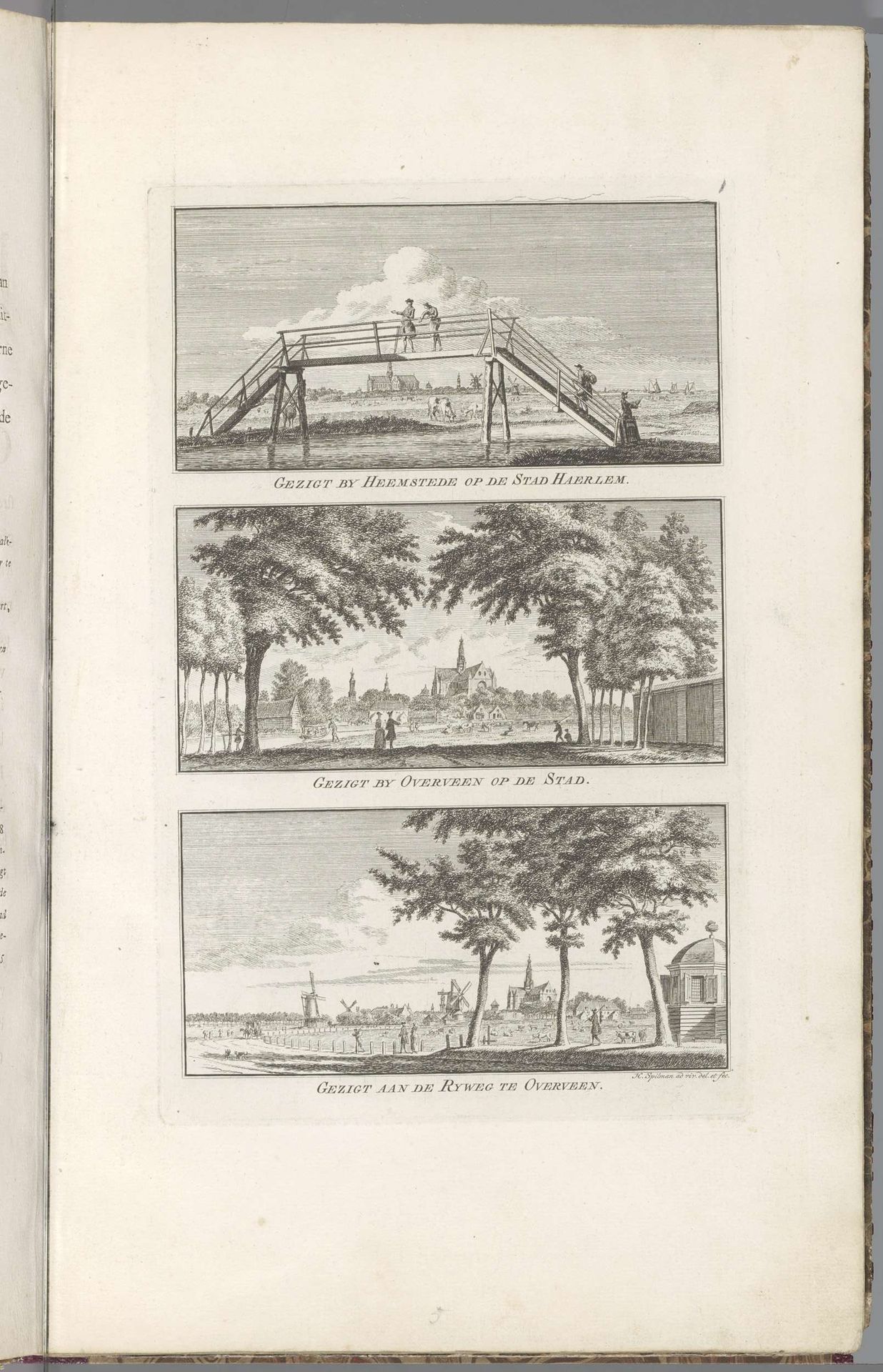 Gezichten op de stad Haarlem vanuit Heemstede en Overveen by Hendrik Spilman