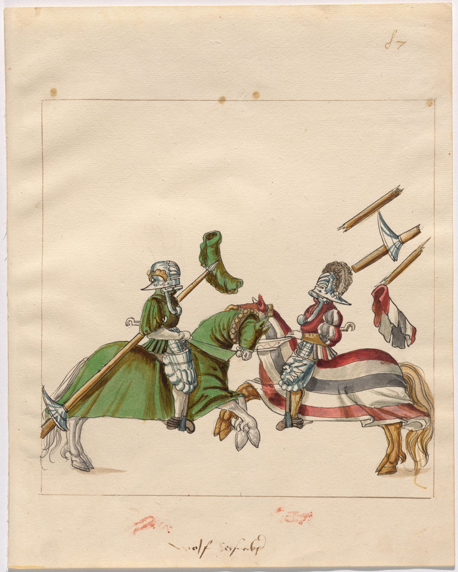 Mock Joust of War with Flying Shields and Without Bevors by Anonymous