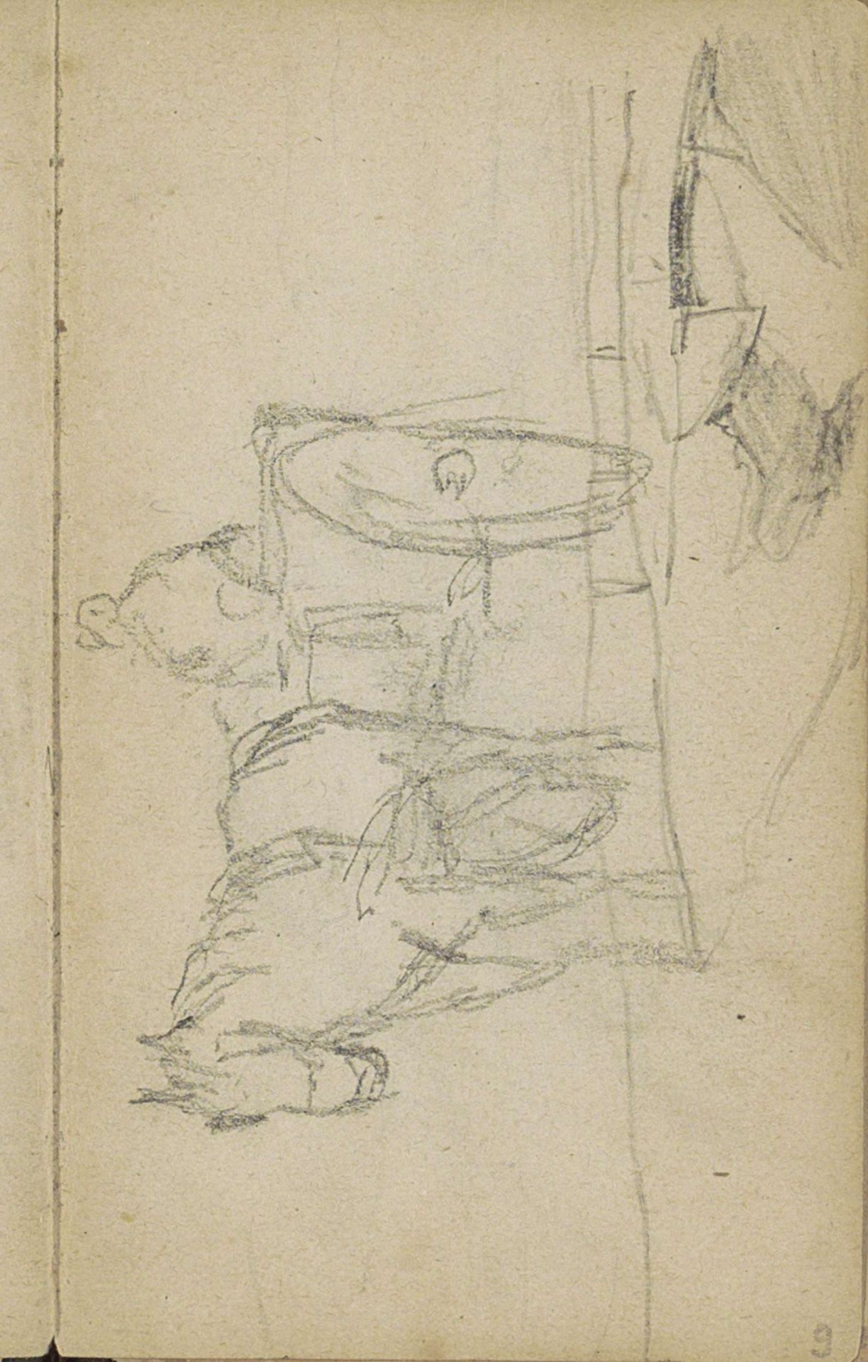 Figuur op een paardenkar by Johan Hendrik Weissenbruch