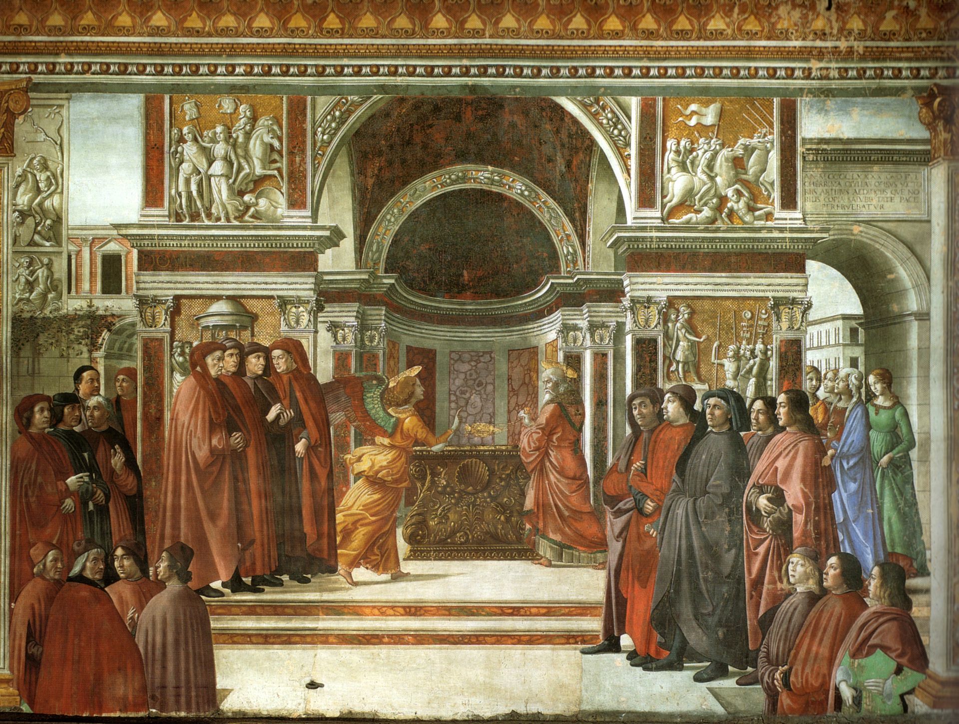 Angel Appearing to Zacharias by Domenico Ghirlandaio