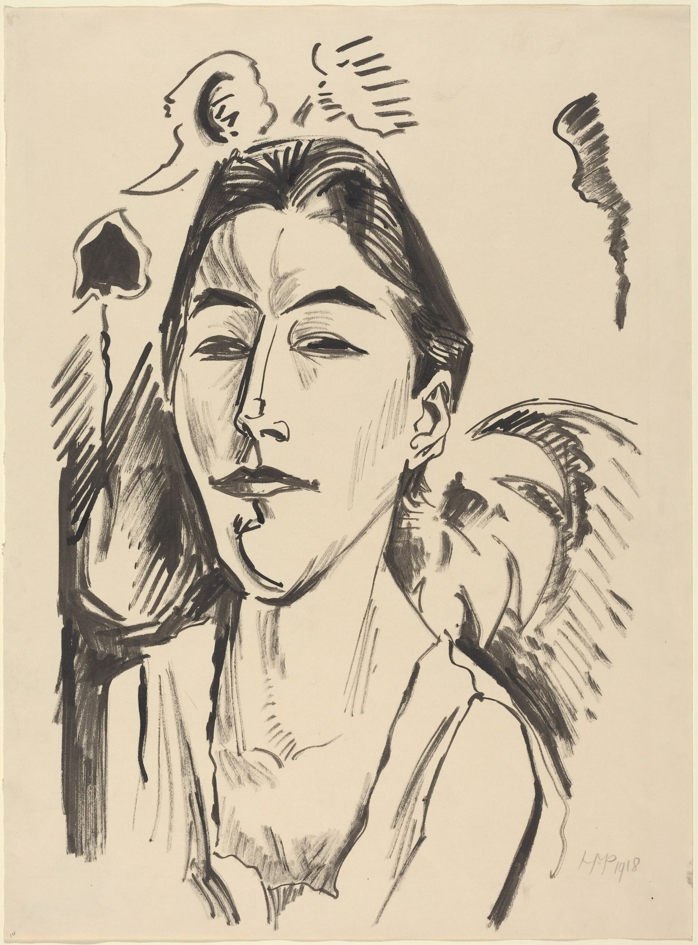Portrait of a Woman by Max Pechstein