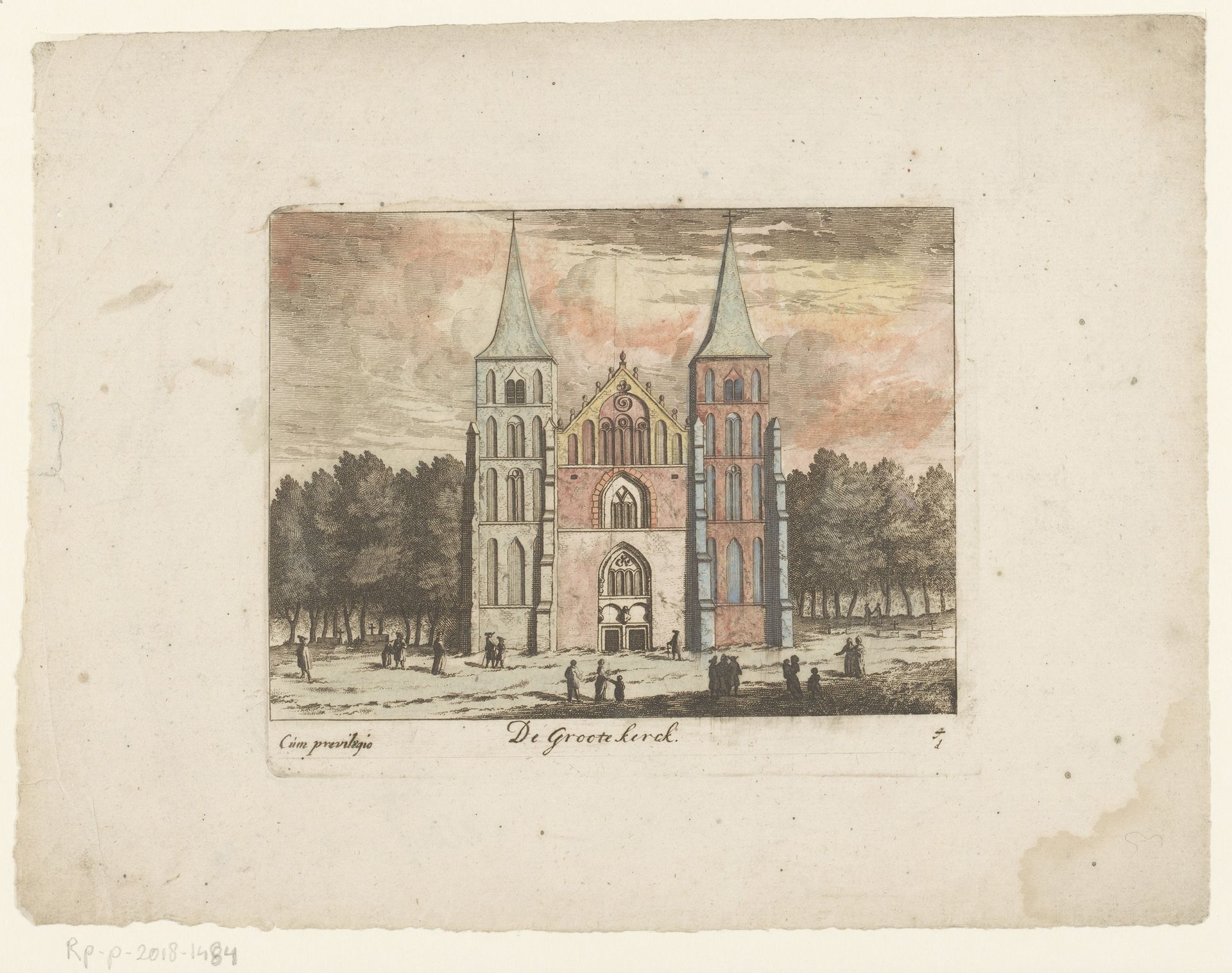 Gezicht op de Stiftskerk, te Kleef by Anonymous