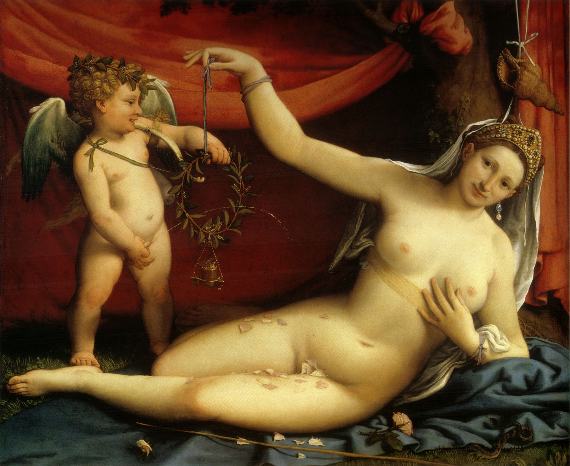 Venus and Cupid by Lorenzo Lotto