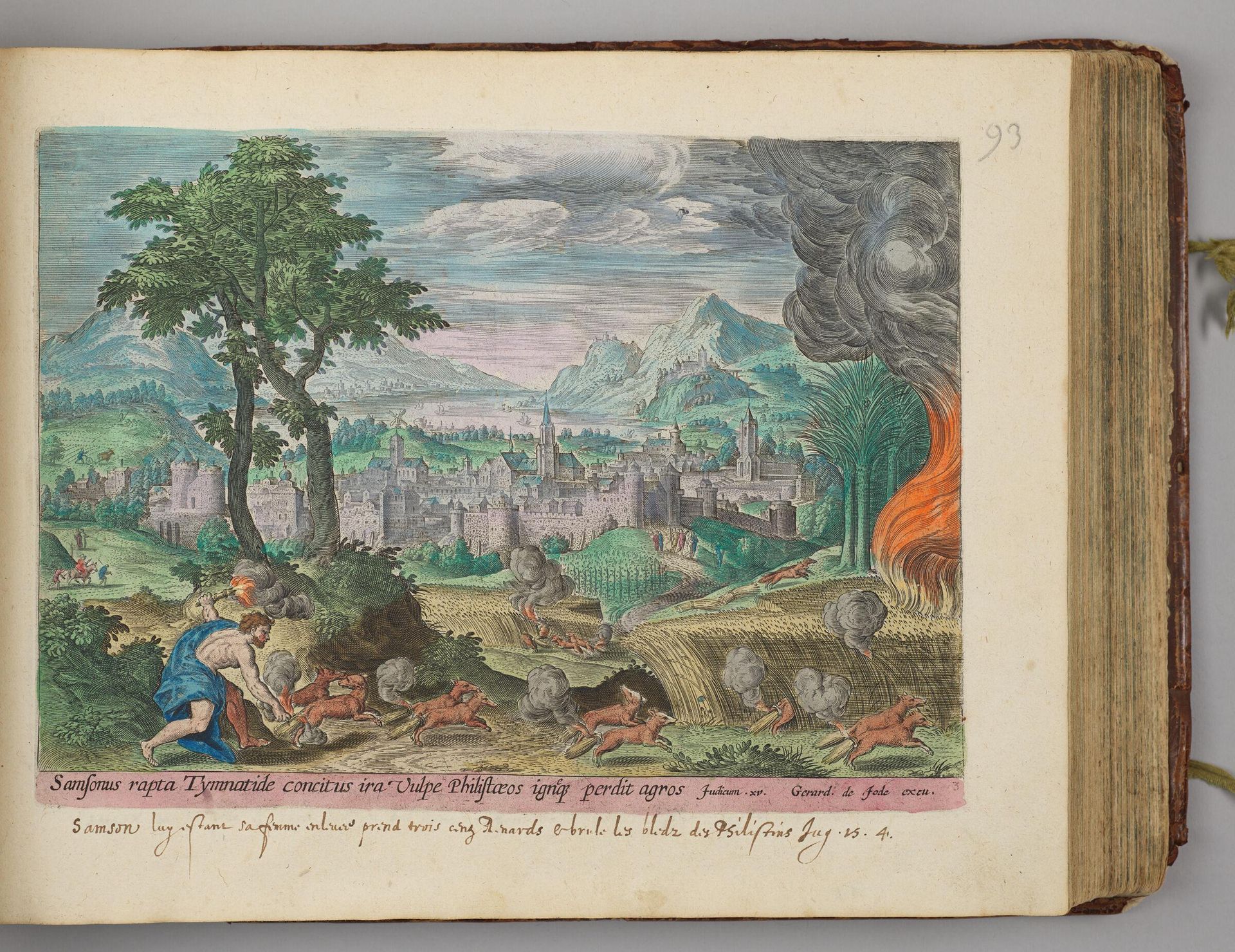 Samson Setting Fire to the Cornfields of the Philistines by Anton Wierix II