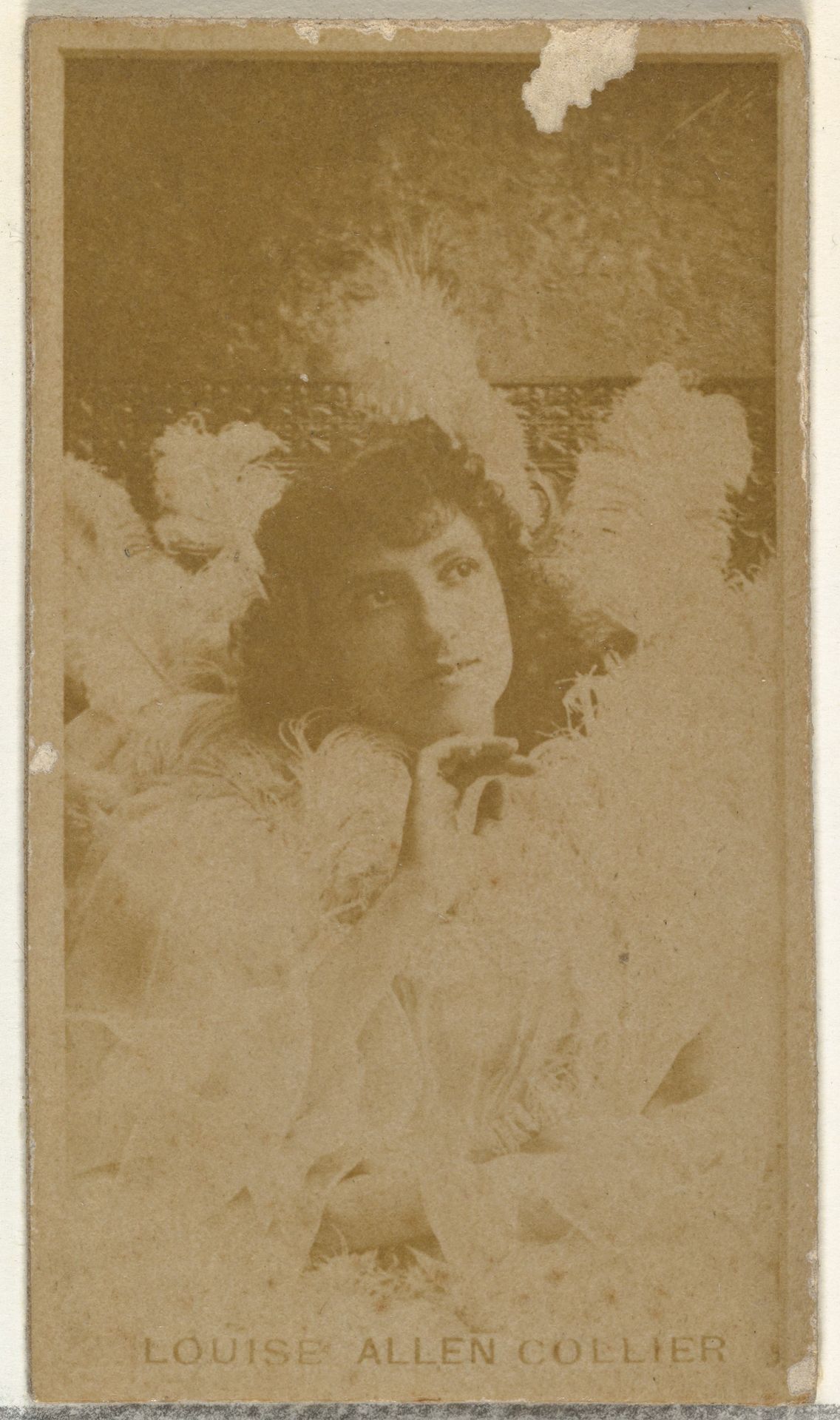 Louise Allan Collier, from the Actors and Actresses series (N145-8) issued by Duke Sons & Co. to promote Duke Cigarettes by W. Duke, Sons & Co.