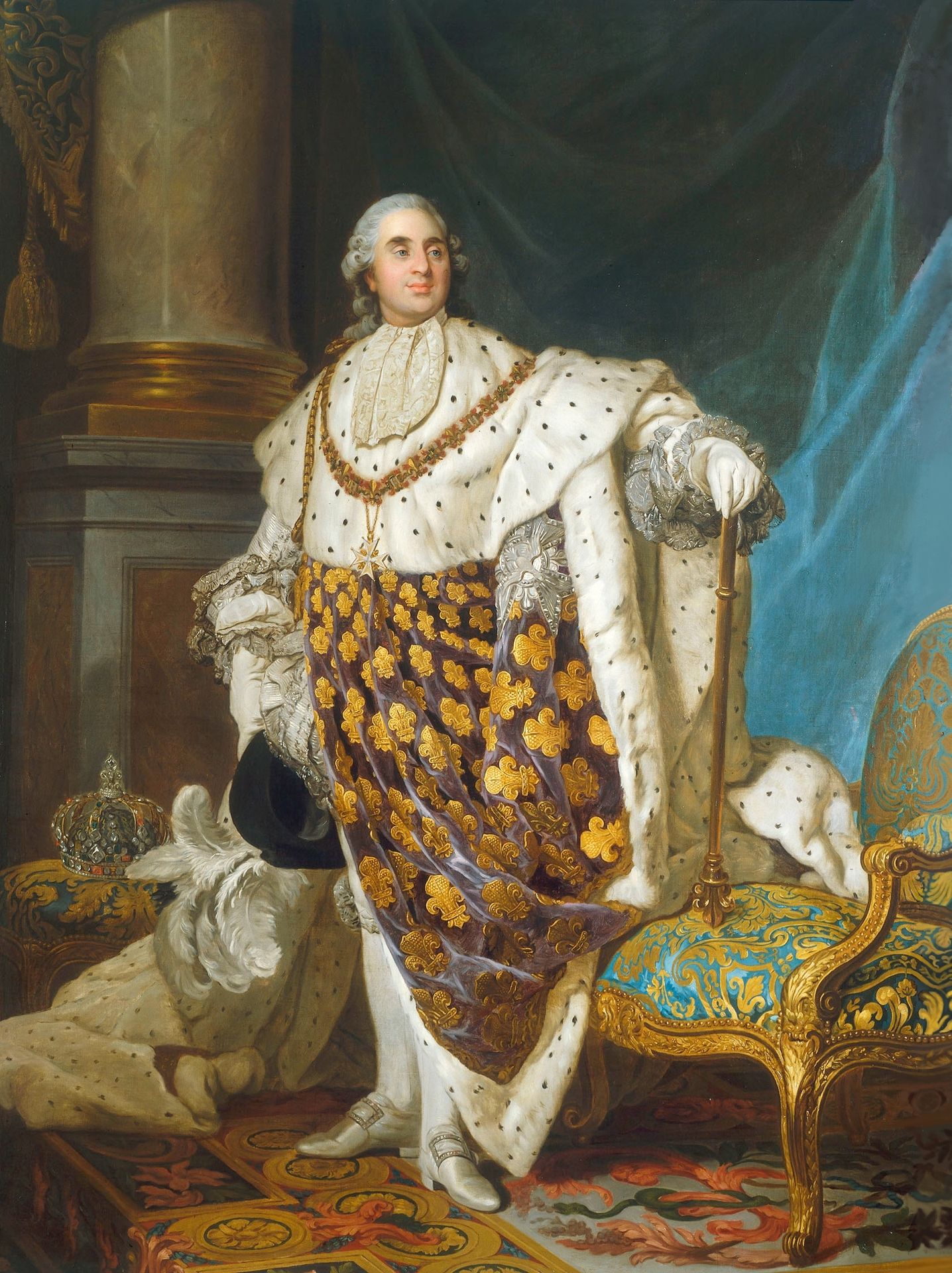 Portrait of Louis XVI, King of France and Navarre, Wearing Coronation Robes by Joseph Duplessis