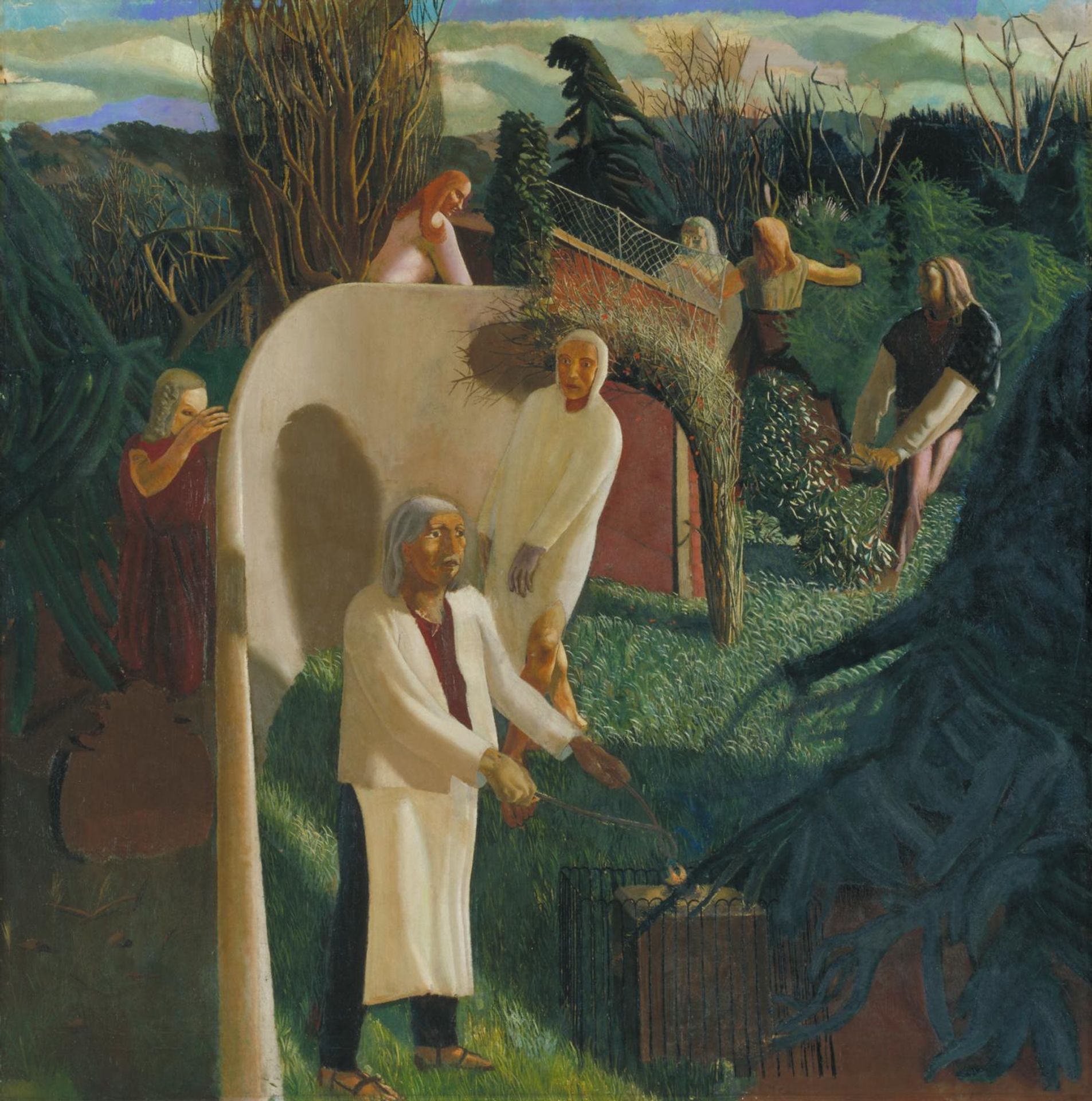 Zacharias and Elizabeth by  Sir Stanley Spencer