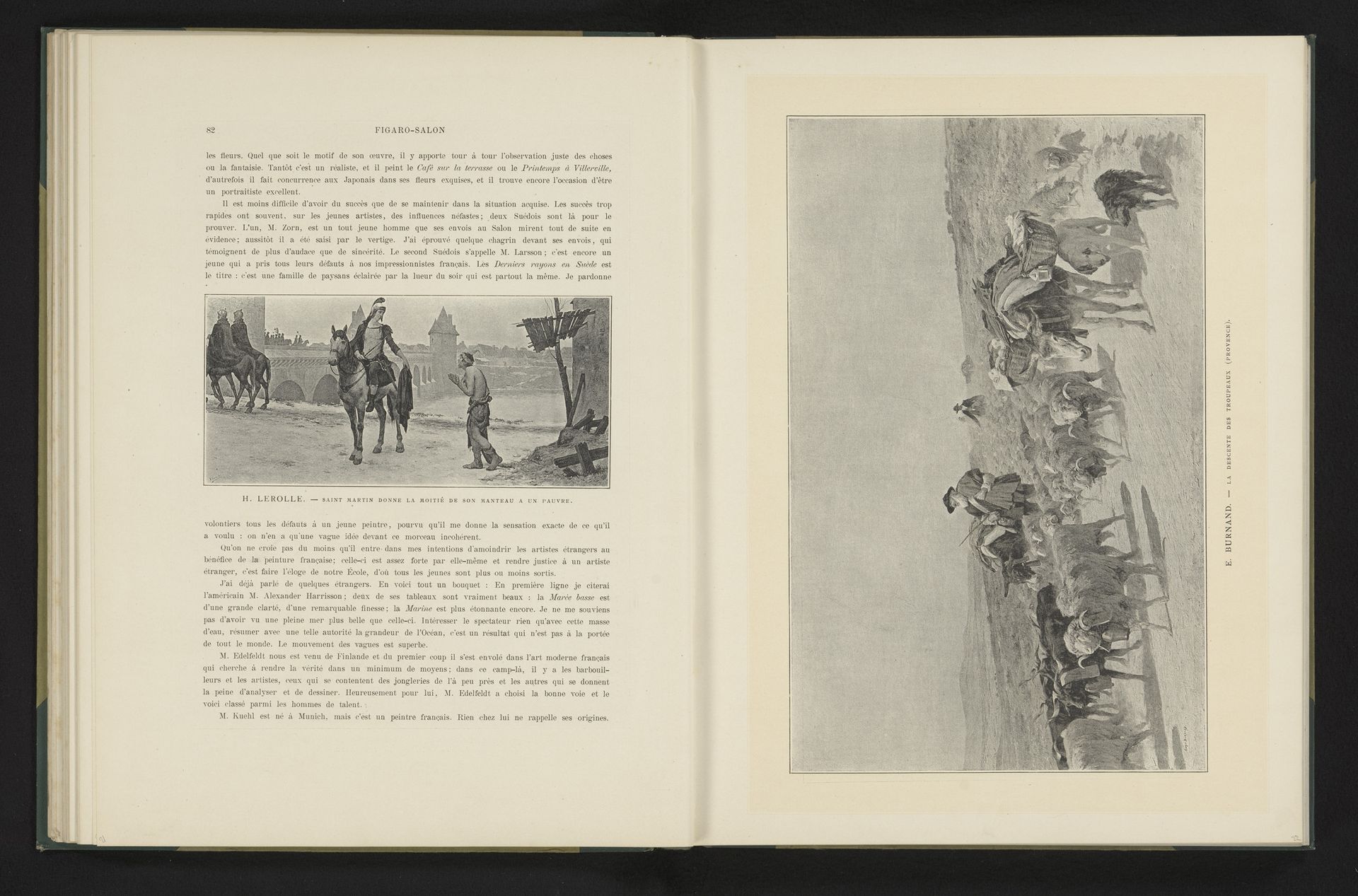 Reproductie van een schilderij van herders met een schapenkudde in de Provence door Eugène Burnand by Anonymous