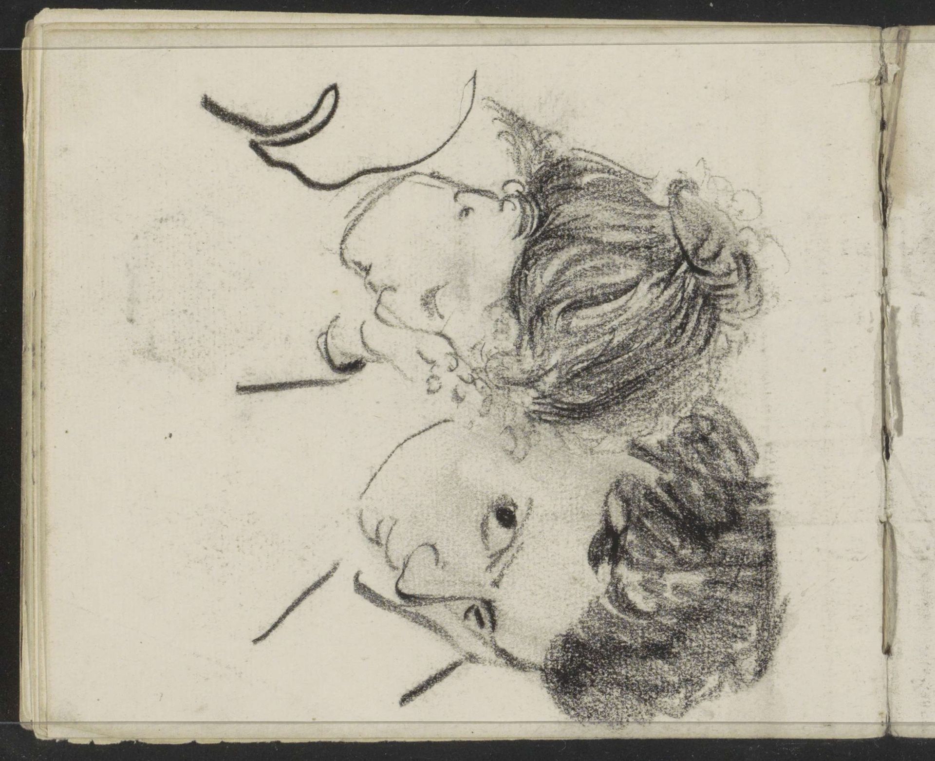 Twee vrouwenkoppen by Carel Adolph Lion Cachet