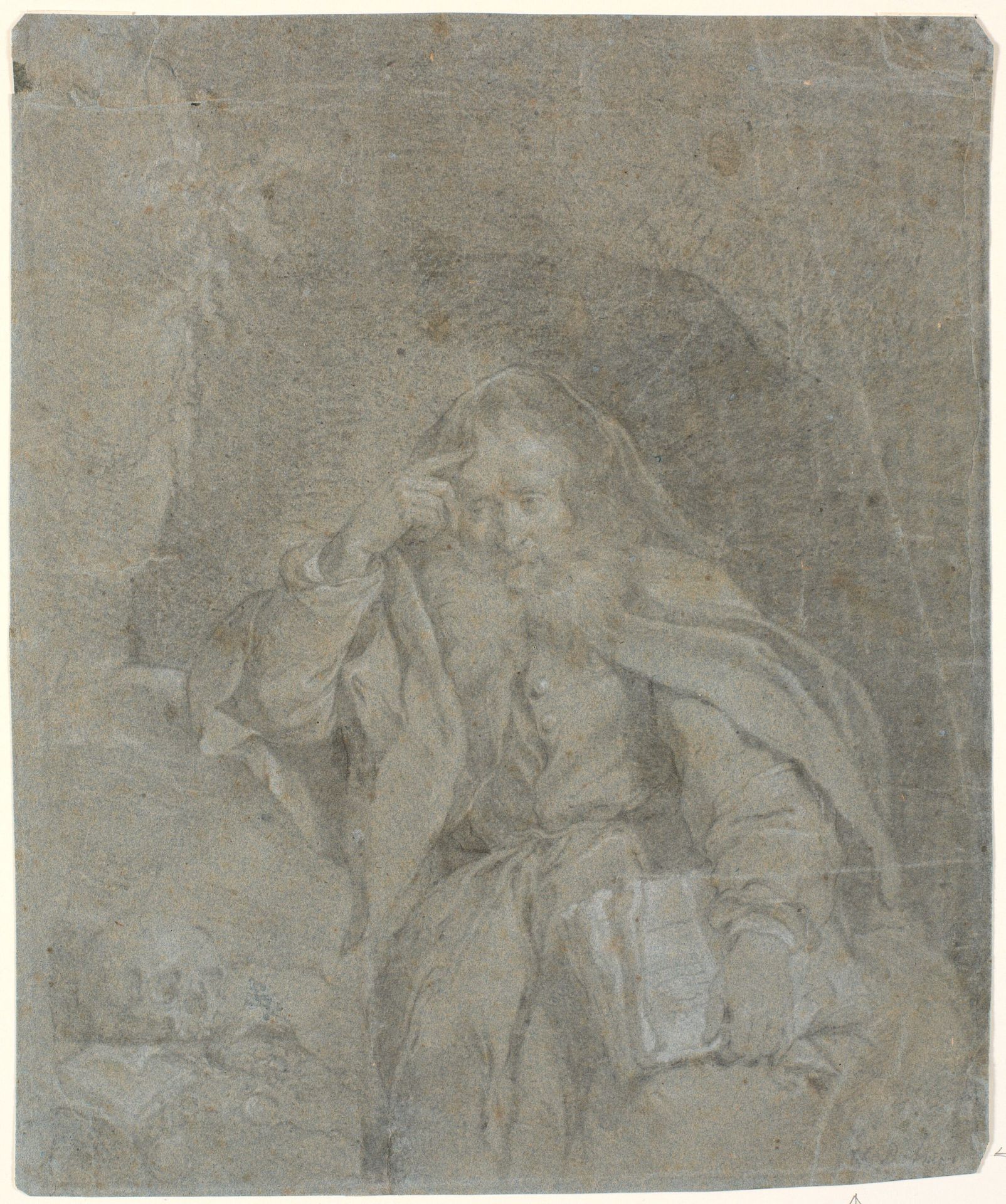Den hellige Hieronymus mediterende i sin hule by Heinrich Dittmers